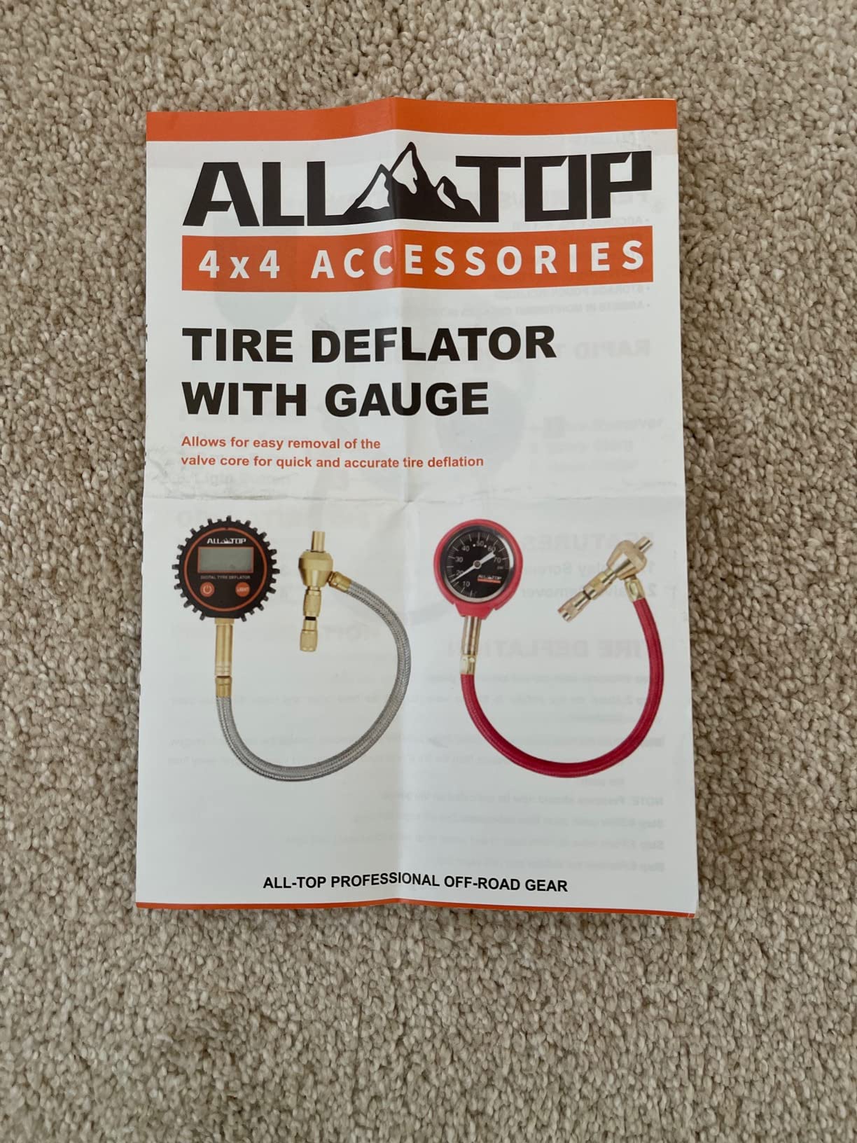 ALL-TOP 4x4 Rapid Tire Deflator Kit 0-70PSI Tire Pressure Gauge/Air Down Master/for Offroad Tire of Jeep, Truck & ATV customer photo 2