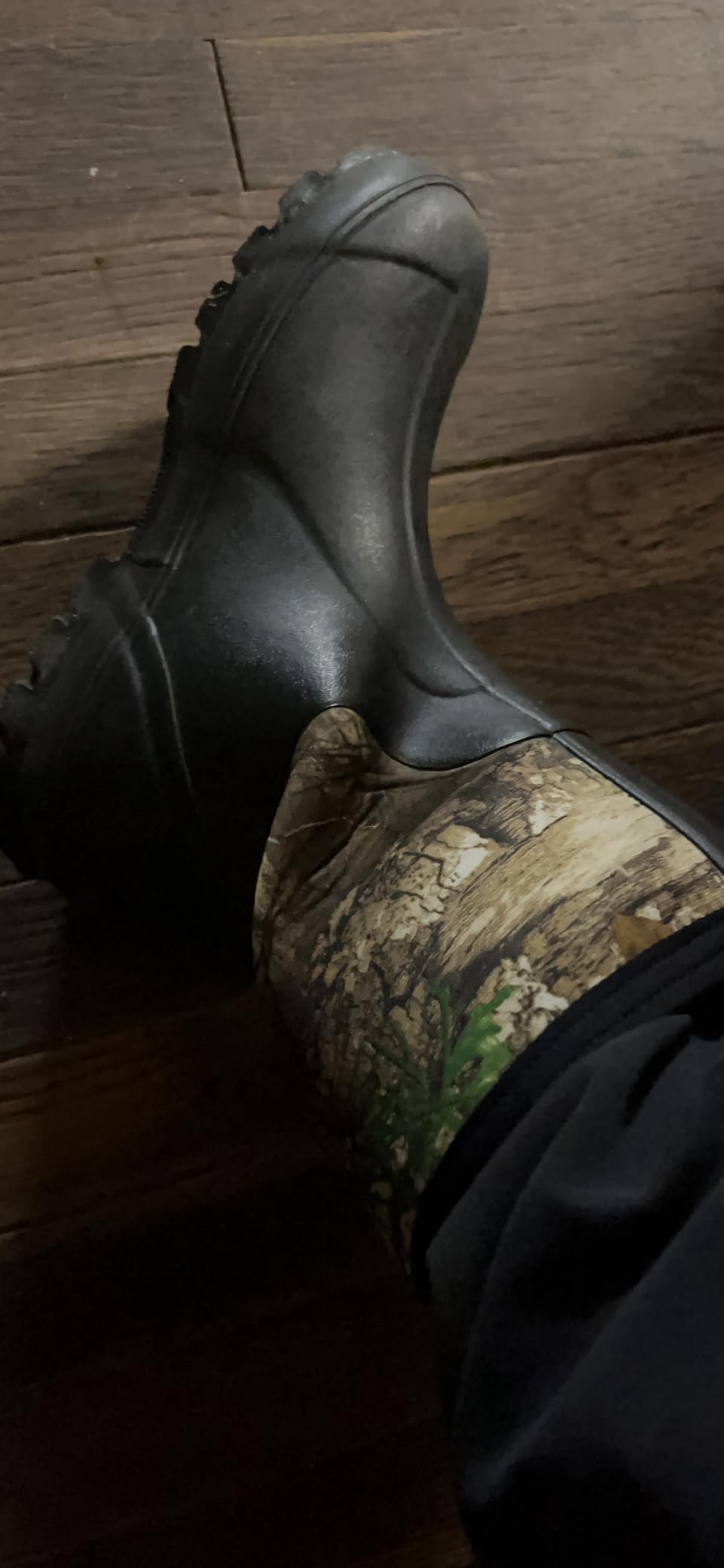 Rubber Boots for Men, 5.5mm Neoprene Insulated Rain Boots with Steel Shank, Waterproof Mid Calf Hunting Boots for Farming Gardening Fishing customer photo 2