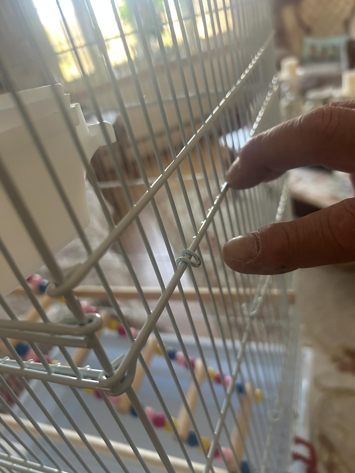 Yaheetech 62.5-inch Roof Top Flight Bird Cage for Parakeets Cockatiels Conures Finches Lovebirds Canaries Budgies Small Parrots, Large Birdcage with Detachable Rolling Stand, White customer photo 1