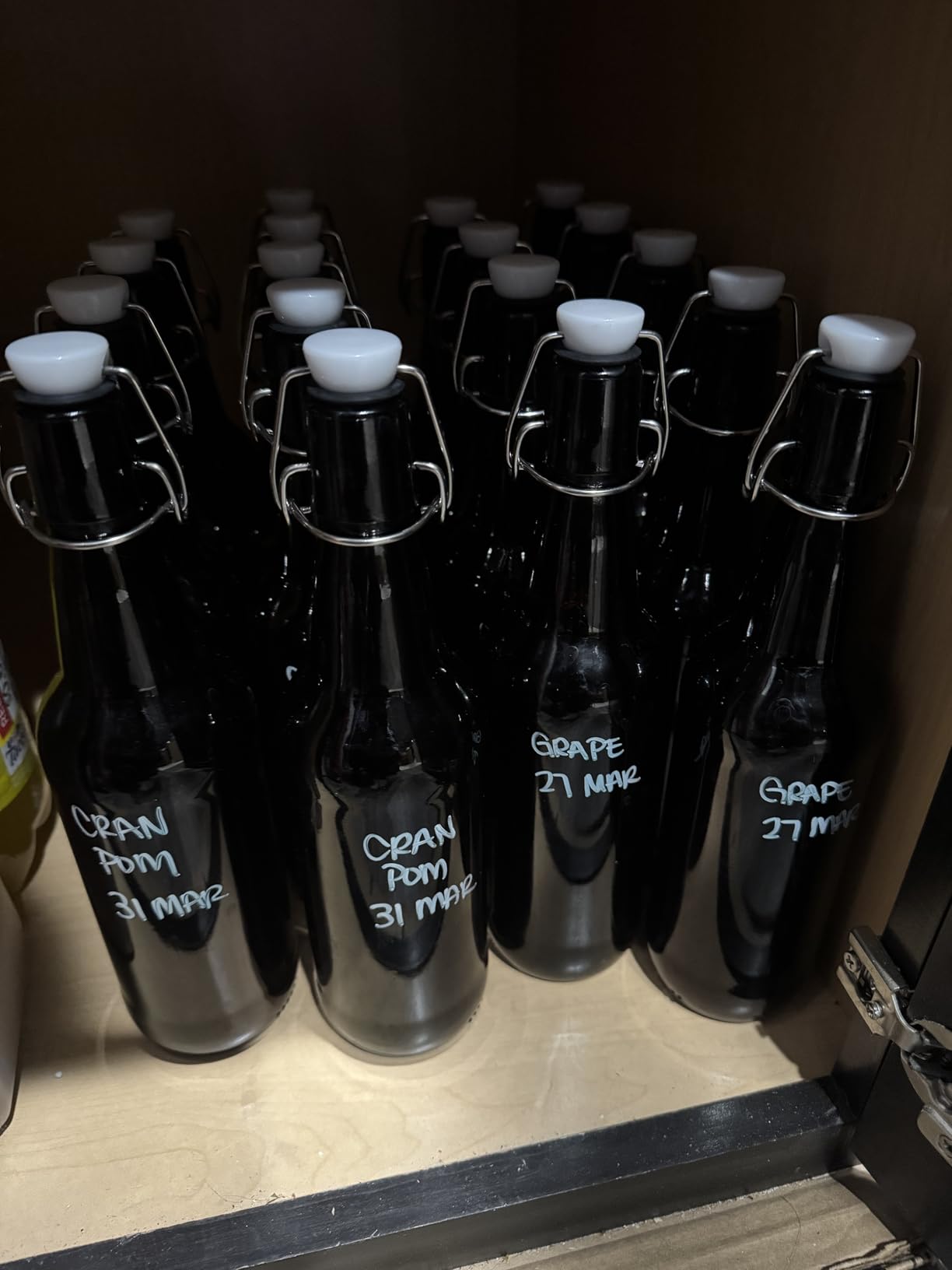Nevlers Amber Swing Top Glass Bottles 16oz 12 Pack | Empty Beer Bottles for Home Brewing, Fermentation or General Storage | Resealable Flip Top Glass Bottle Set | Durable Kombucha Bottle Bottling Kit customer photo 2
