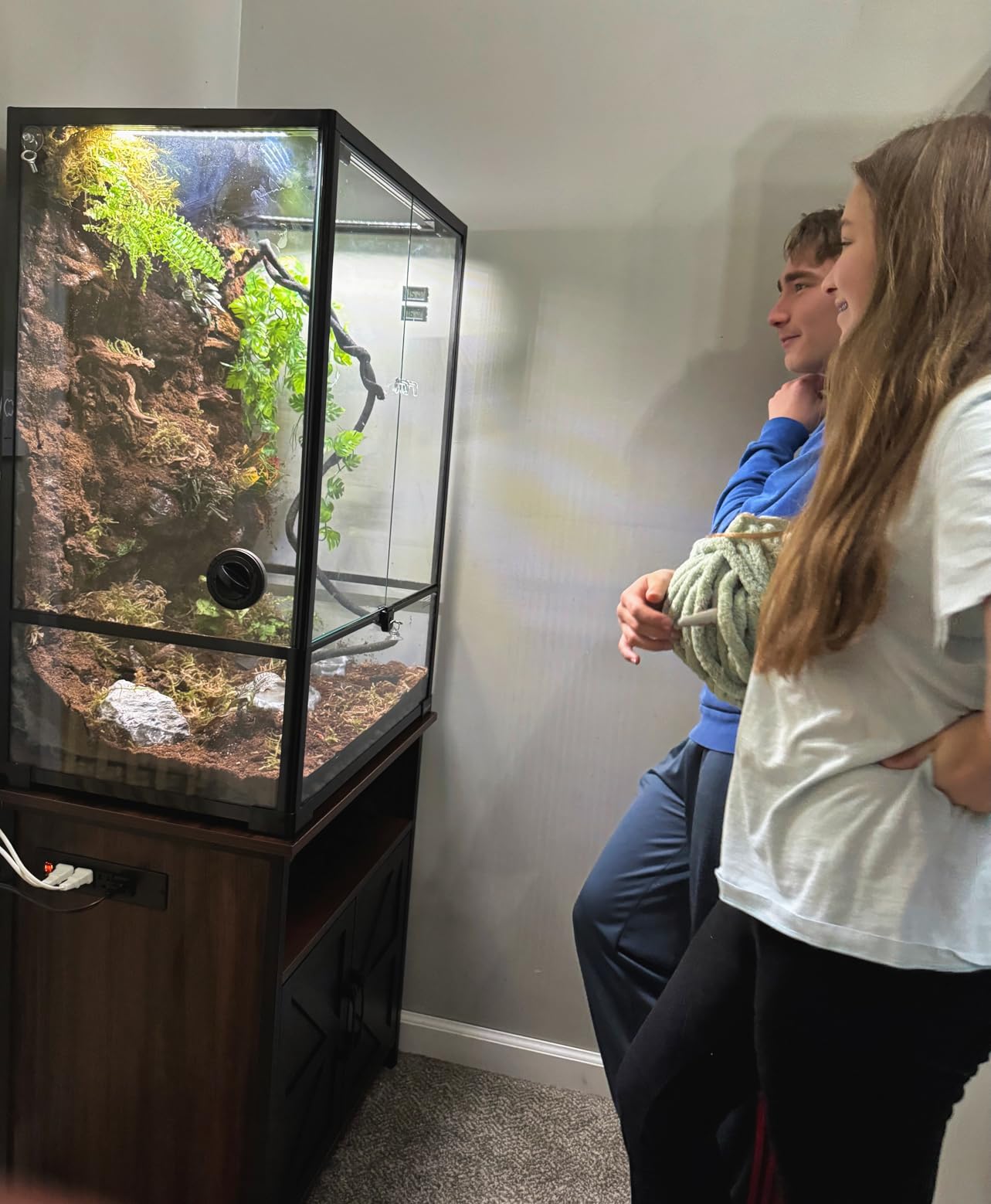 REPTI ZOO 67 Gallon Glass Terrarium Tank, Knock-Down Paludarium Large Terrarium 24