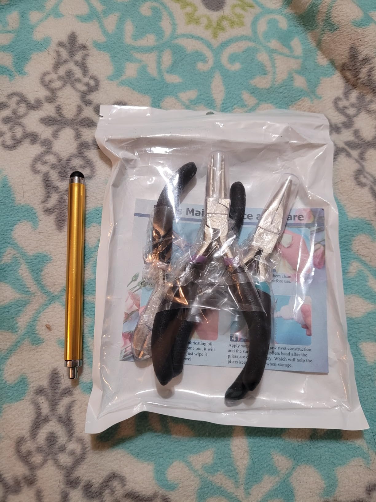 Jewelry Pliers Set, Paxcoo 3Pcs Jewelry Making Tools Kit includes Needle Nose Pliers, Round Wire Cutters for Supplies, Wrapping, DIY Crafts, Beading customer photo 1