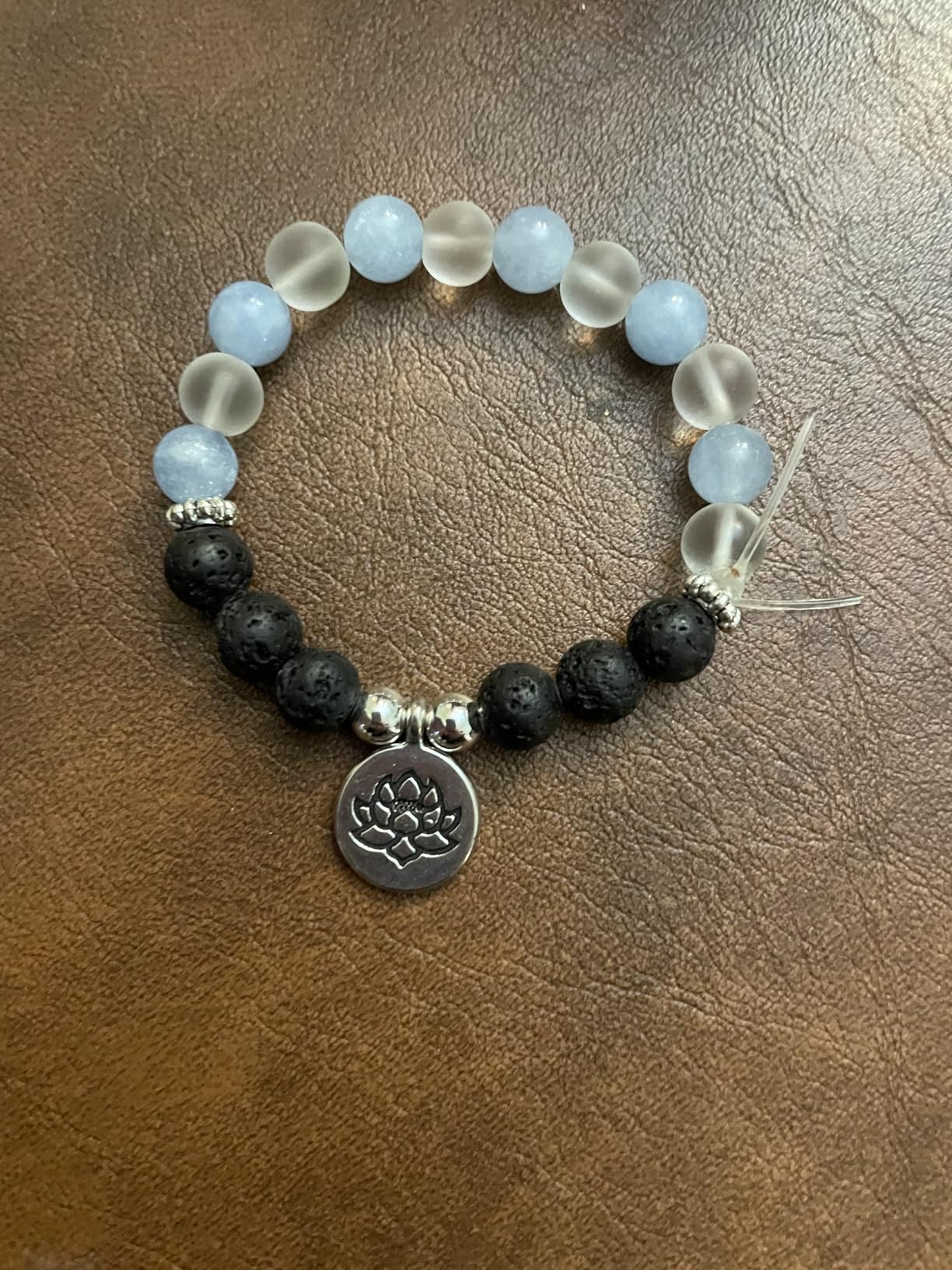 100Pcs 8mm Matte Black Onyx Agate Stone Beads for Jewelry Making, Natural Round Loose Gemstone Bead for Necklace Bracelets,Crafts for Adults with Crystal Stretch Cord customer photo 1