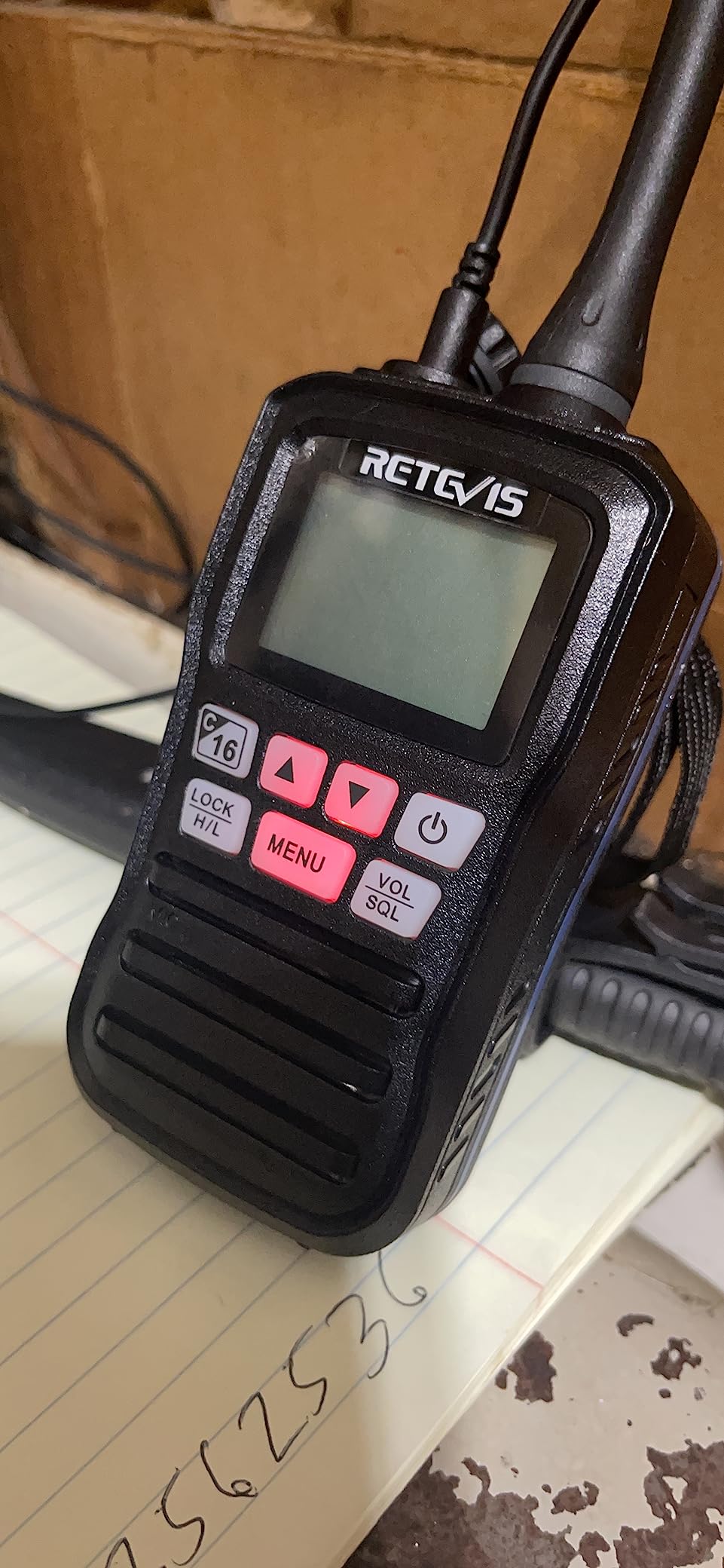 Retevis RM01 Handheld Marine Radio, Floating IP67 Waterproof & Portable Marine Two-Way Radio, NOAA, International Channels, Vibration Drainage, Boat Maritime Radio for Kayak Fishing Youth (1 Pack) customer photo 1