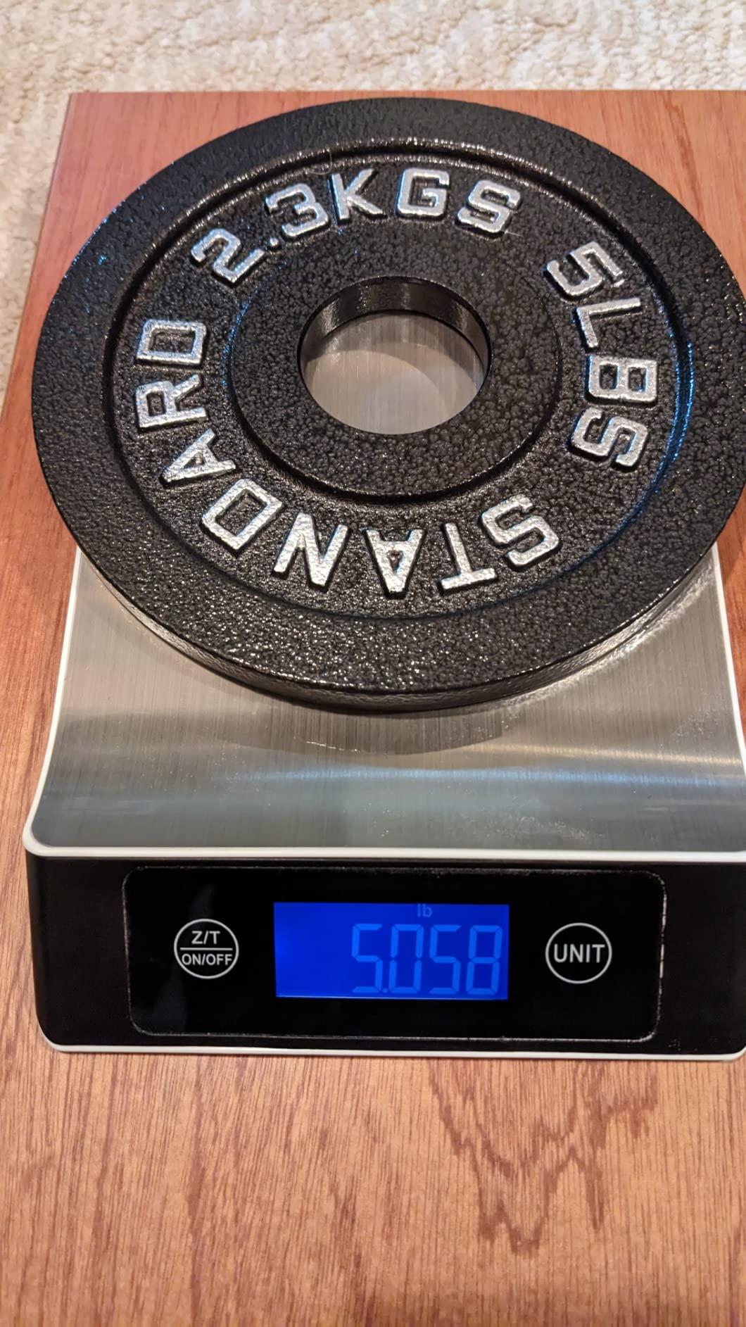 Steel Olympic Plates 5lb Pair - Olympic Standard Premium Coated 2x 5 Pound Weights customer photo 1