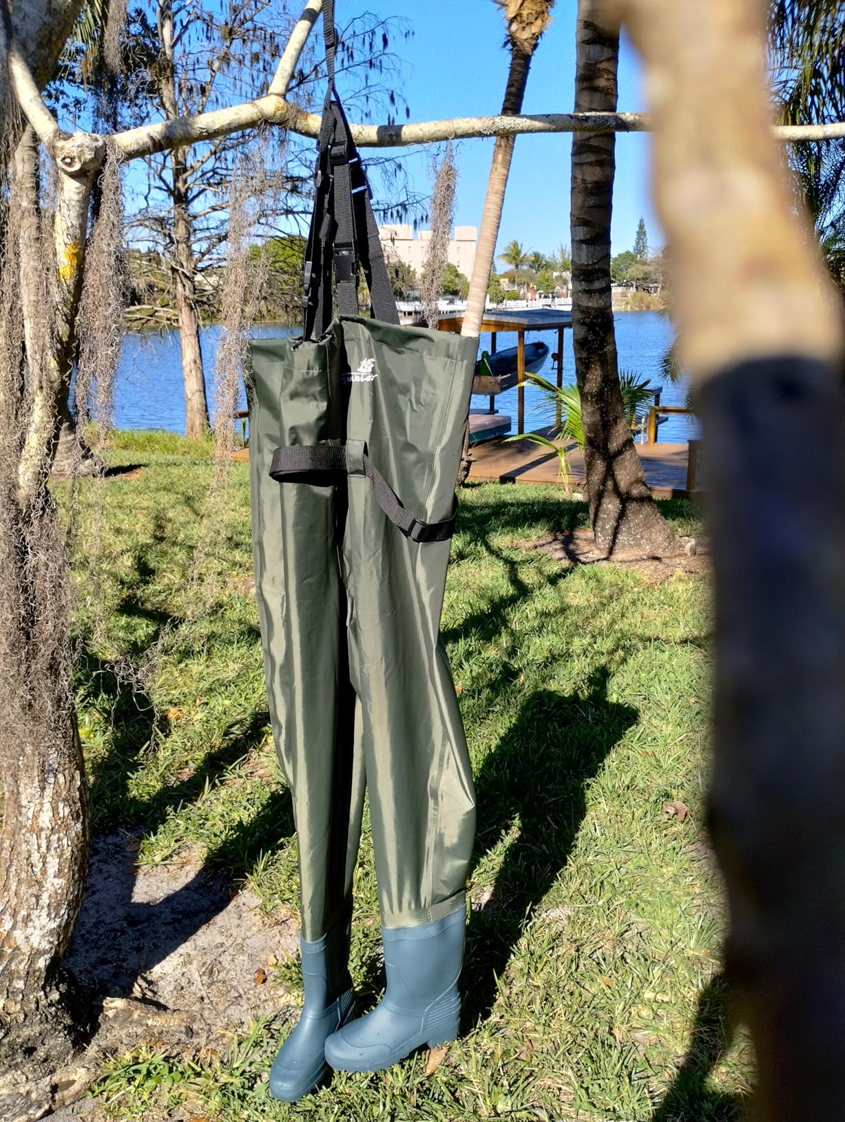 GREENWATER Fishing Chest Waders for Men Women with Boots Waterproof 2ply Nylon PVC Lightweight Bootfoot Waders for Hunting customer photo 1