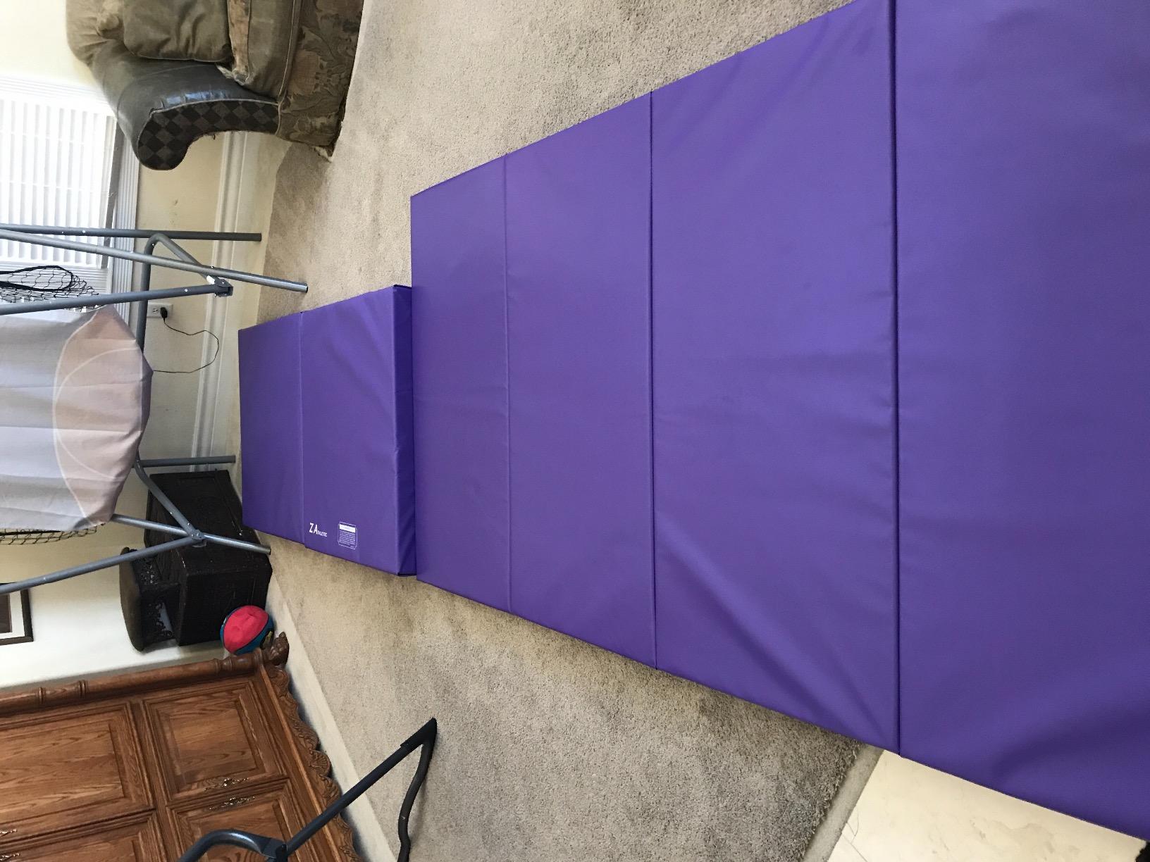 Z Athletic Open Cell Landing Folding Mat for Gymnastics, Tumbling, Cheerleading, Martial Arts, and More, 6 Ft x 3 Ft x 4 In customer photo 1
