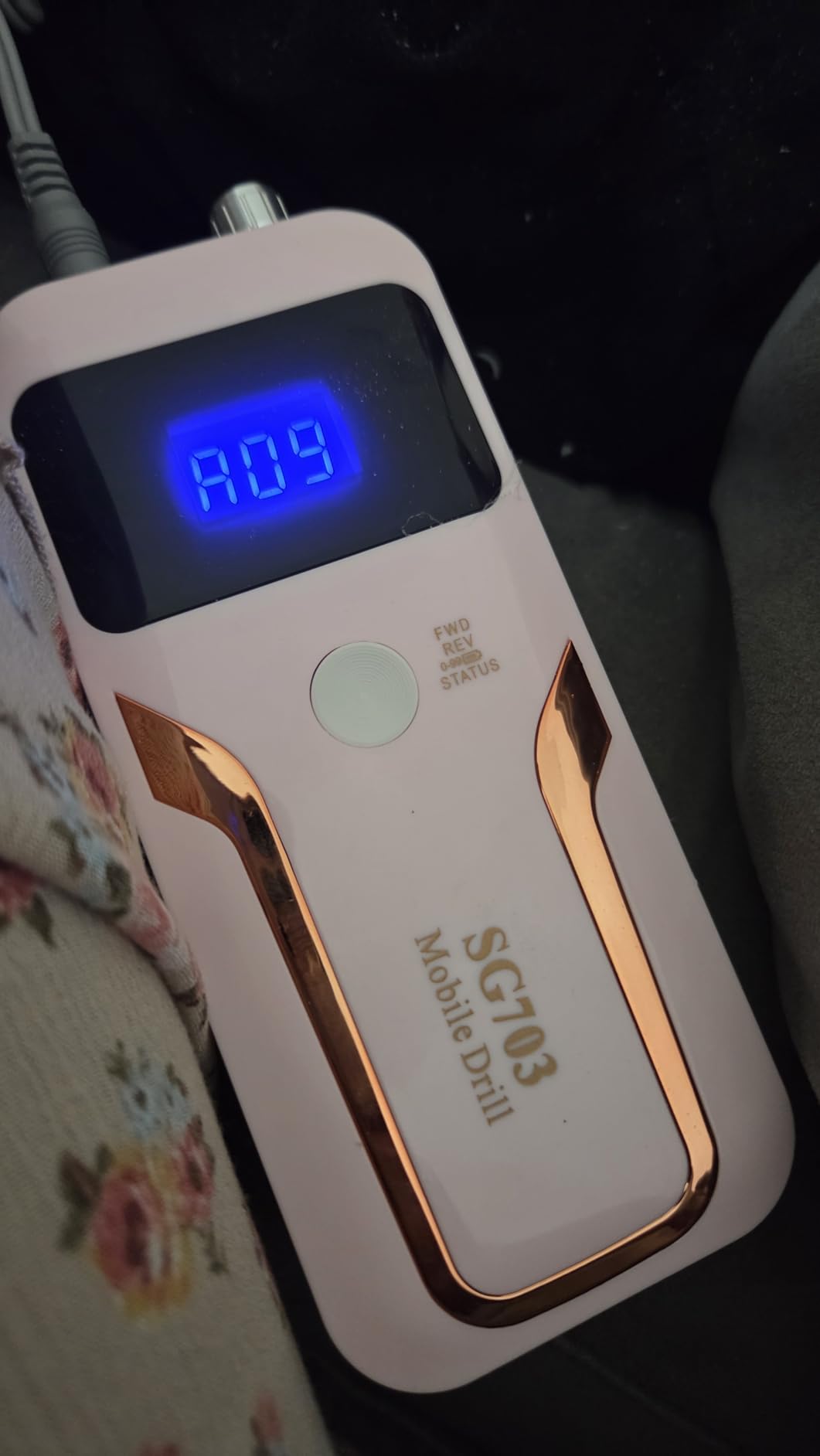 MOCOWIND Portable Nail Drill Professional 35000 RPM, Rechargeable Electric Nail File Machine Cordless E-File for Acrylic Gel Polishing Removing with Bits Kit for Manicure Salon Home, Pink customer photo 2