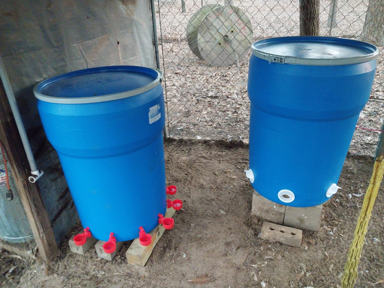 Chicken Feeder Waterproof and Chicken Waterer Cup, 6pcs No Waste Chicken Feeder for Buckets,Barrels,Bins, and 6pcs Chicken Water Cups for Chickens, Birds, Turkeys etc customer photo 2
