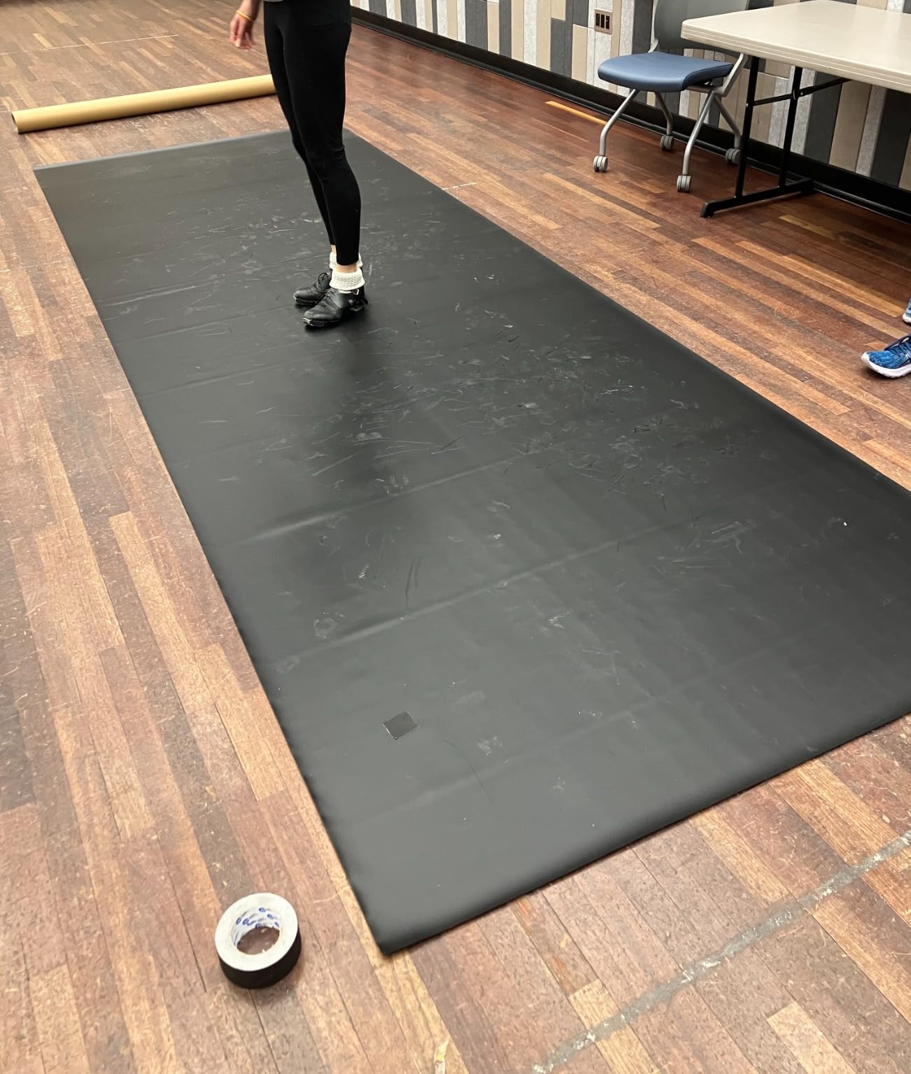 ProStep by FlooringInc Reversible Marley Dance Floor Roll, Portable Roll Out Vinyl Dance Flooring for Ballet, Jazz, Modern, Home Studio Practice, 1.2mm Thick customer photo 1