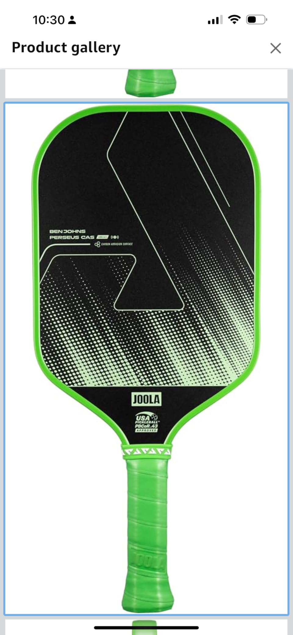 JOOLA Ben Johns CAS 16mm Carbon Fiber Pickleball Paddle - CAS Surface Tech - Control & Power Paddle - USAP Approved - Aero Curve - Feel-Tec Pure Grip - NFC Chip customer photo 1