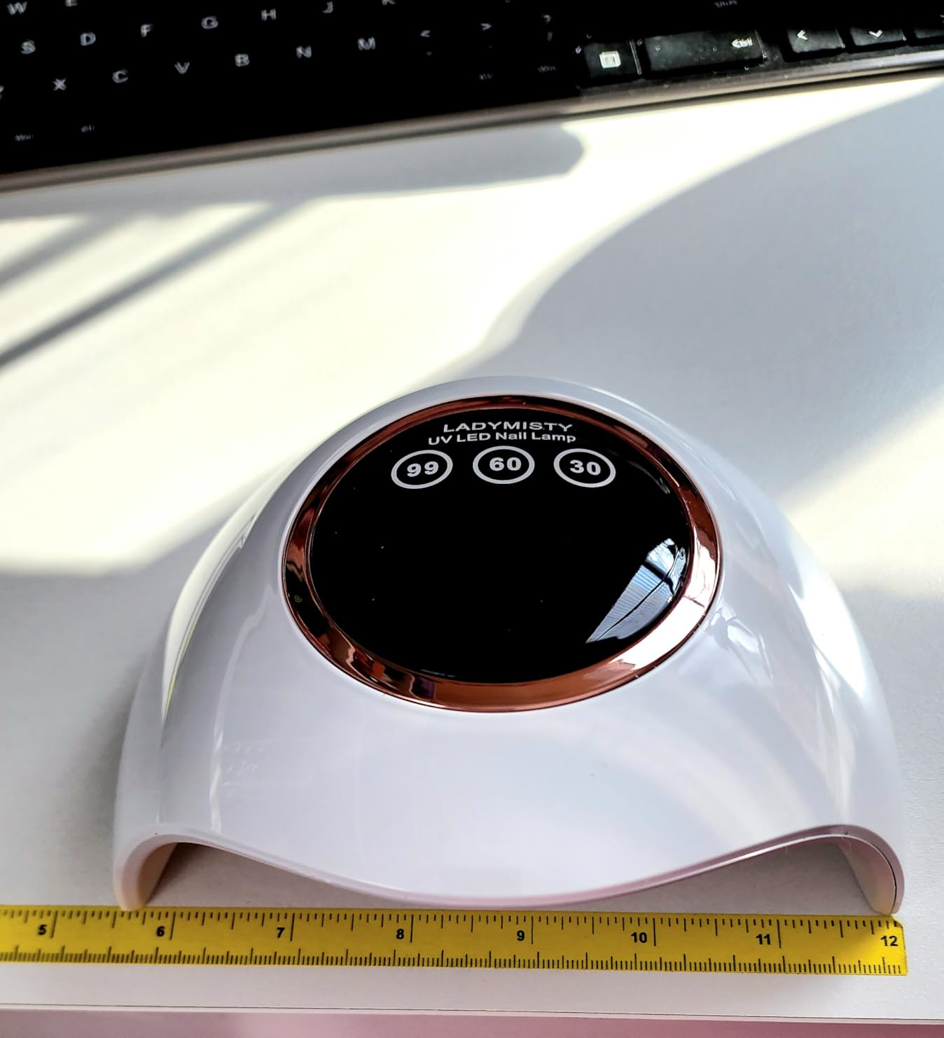 LadyMisty 72W UV LED Nail Lamp, 2026 New Upgrade UV Light for Gel Nails with 18 Beads, 3 Timer Nail Dryer, LCD Display, Auto Sensor, Professional Nail Lamps for Gel Polish - Best Gifts, White Lamp customer photo 2
