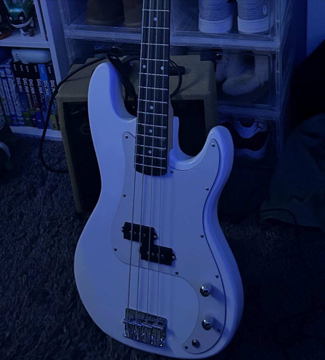 GLARRY Left Hand Full Size Electric Bass Guitar for Beginner 4 String with Cable, Strap, Bag and Accessories (Sunset) customer photo 1