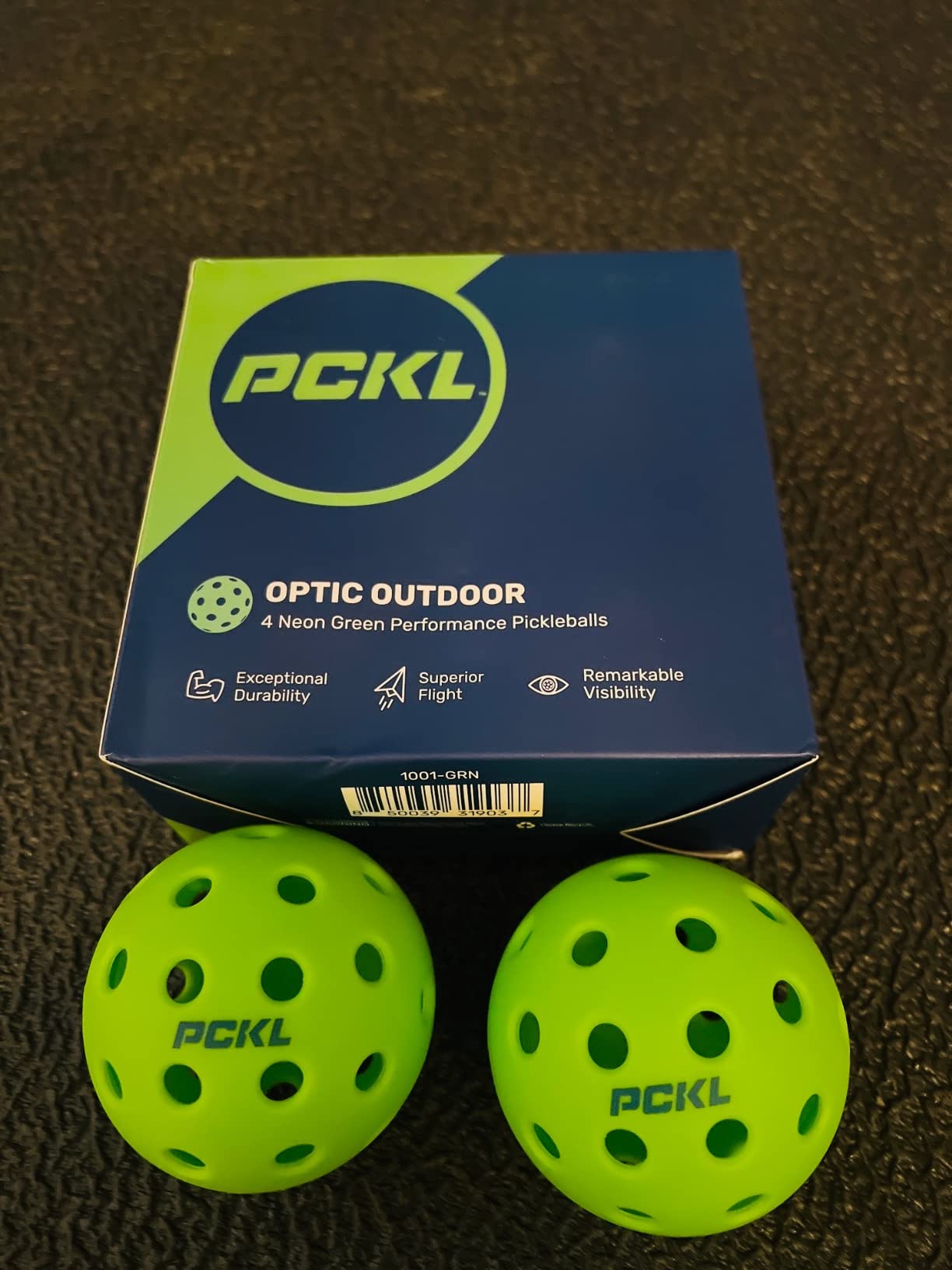 PCKL Optic Speed Pickleball Balls | Choose Indoor or Outdoor Pickleballs | USAPA Tournament Approved | 4 Pack Crack-Resistant customer photo 1
