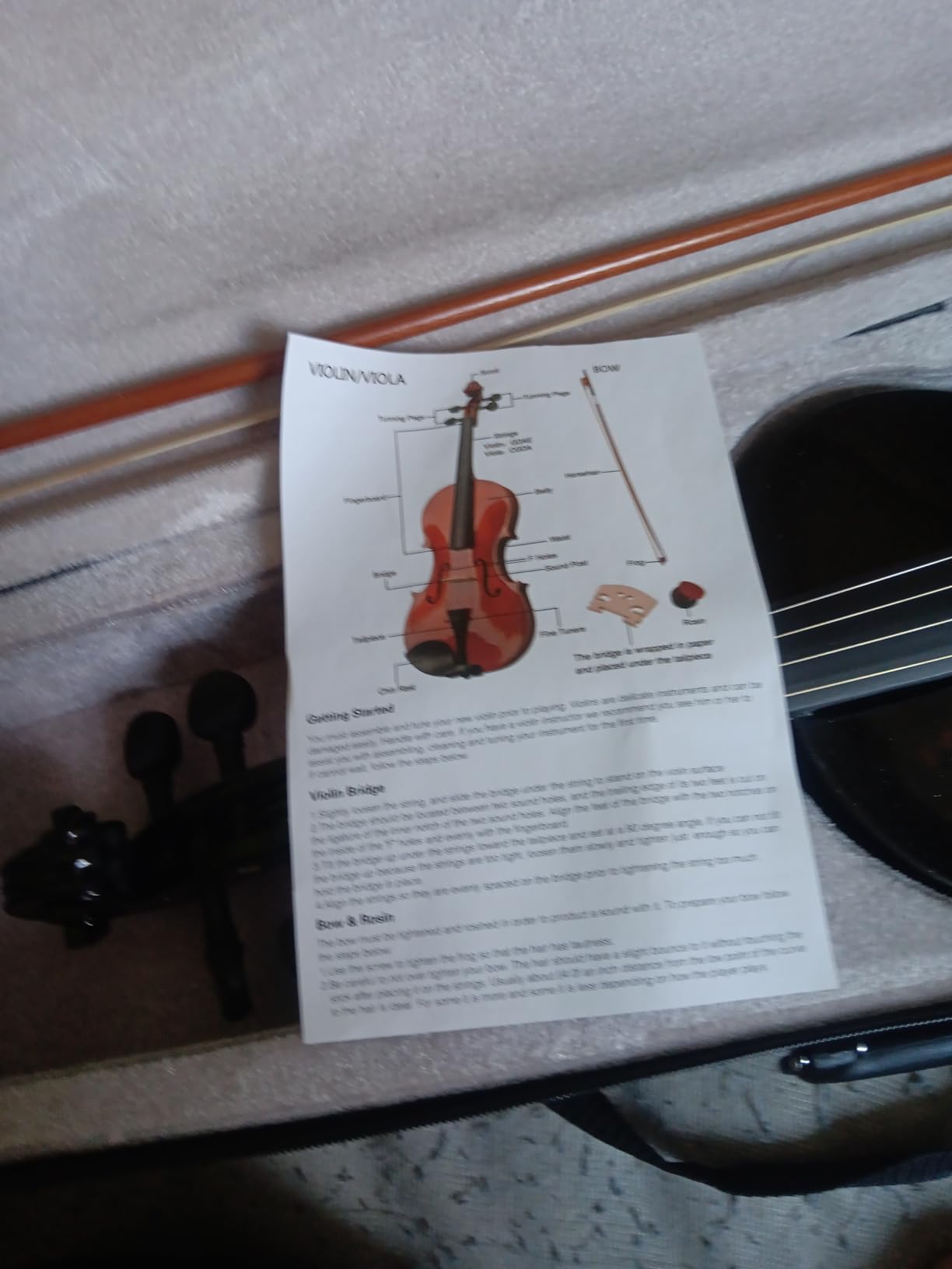 Ktaxon Violin for Beginners Students, Acoustic Violins 4/4, Full Size Fiddle Kit with Case, Bow, Rosin, Adult Teens Learners Age 11+ (Natural) customer photo 1