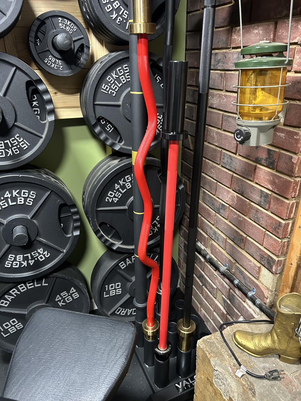 4ft Olympic Barbell - Heavy Duty Chrome Steel Weightlifting Bar for 2-Inch Plates, 500LBS Capacity Bar with Knurled Grip & Ball Bearings - Compact Strength Training Barbell for Men & Women Home Gym Workout customer photo 2