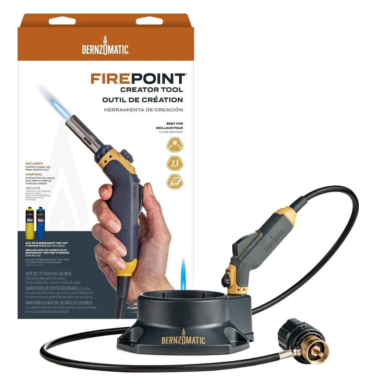 Bernzomatic FirePoint Creator Tool, Precision Flame Hand Torch for use with Bernzomatic MAP-Pro or Propane Fuel customer photo 2
