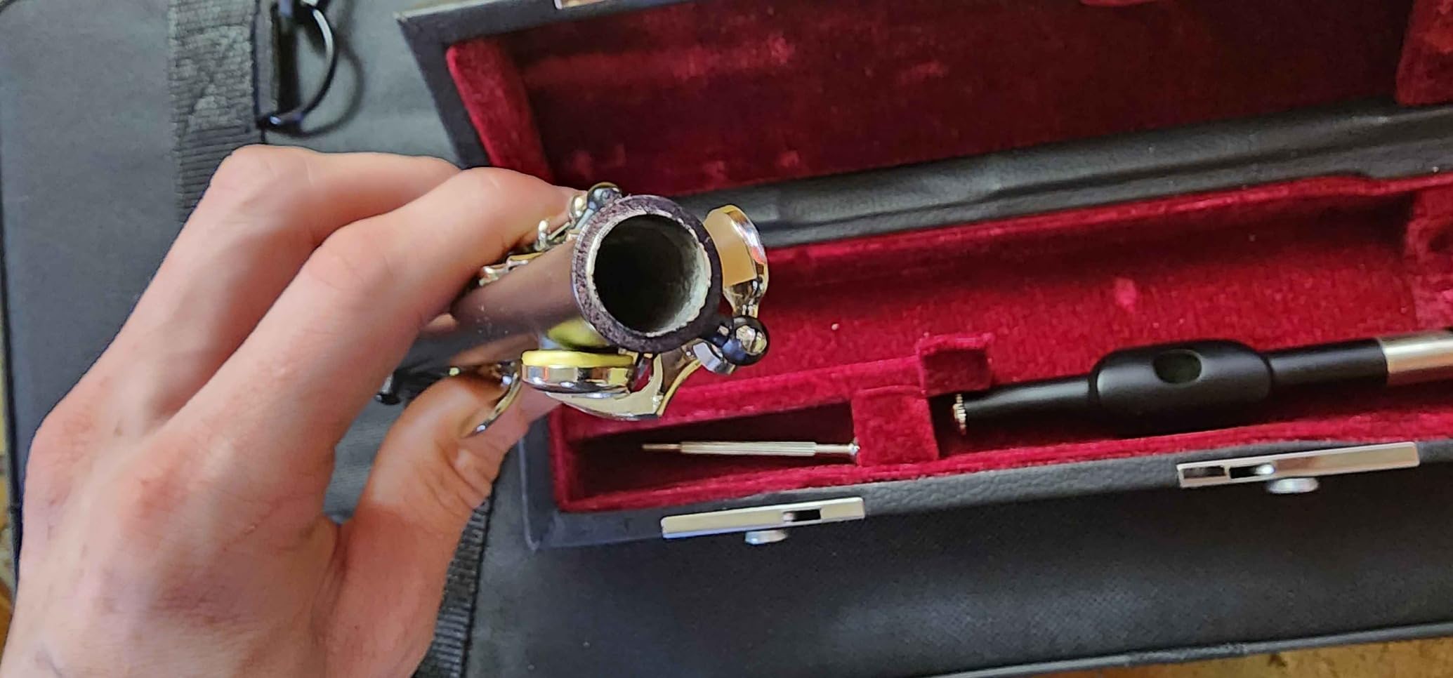 Key of C Flute Piccolo, Silver Plated Piccolo Instruments with Hard Protective Case Cleaning Rod Cloth Screwdriver for Beginners Students (Silver) customer photo 1