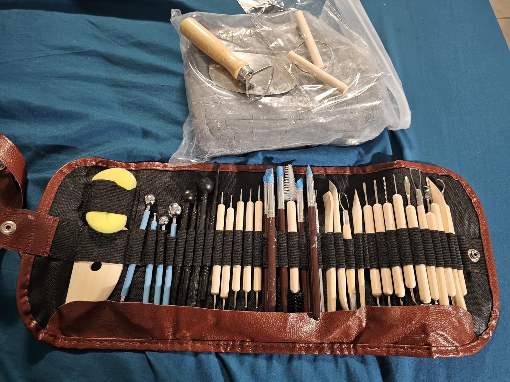 ReArt Natural Air-Dry Clay, Pottery Clay 10LBs with 40 Pcs Pottery Tools Clay Sculpting Tool Set, All-Purpose Modeling Clay (White) customer photo 2