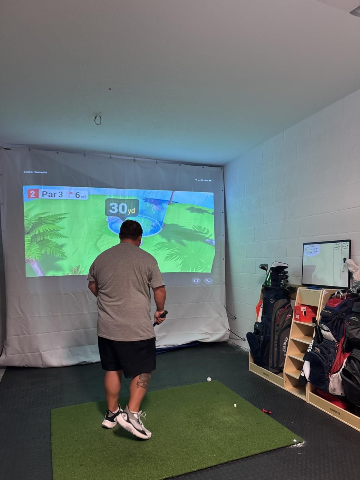 Golfguru Golf Mat, 5x4ft/5x5ft Dense Elite Golf Hitting Mats Practice with 10 Balls, 9 Tees, Heavy Duty Artificial Hitting Training Matt for Backyard Driving Chipping Indoor Outdoor Simulators customer photo 2