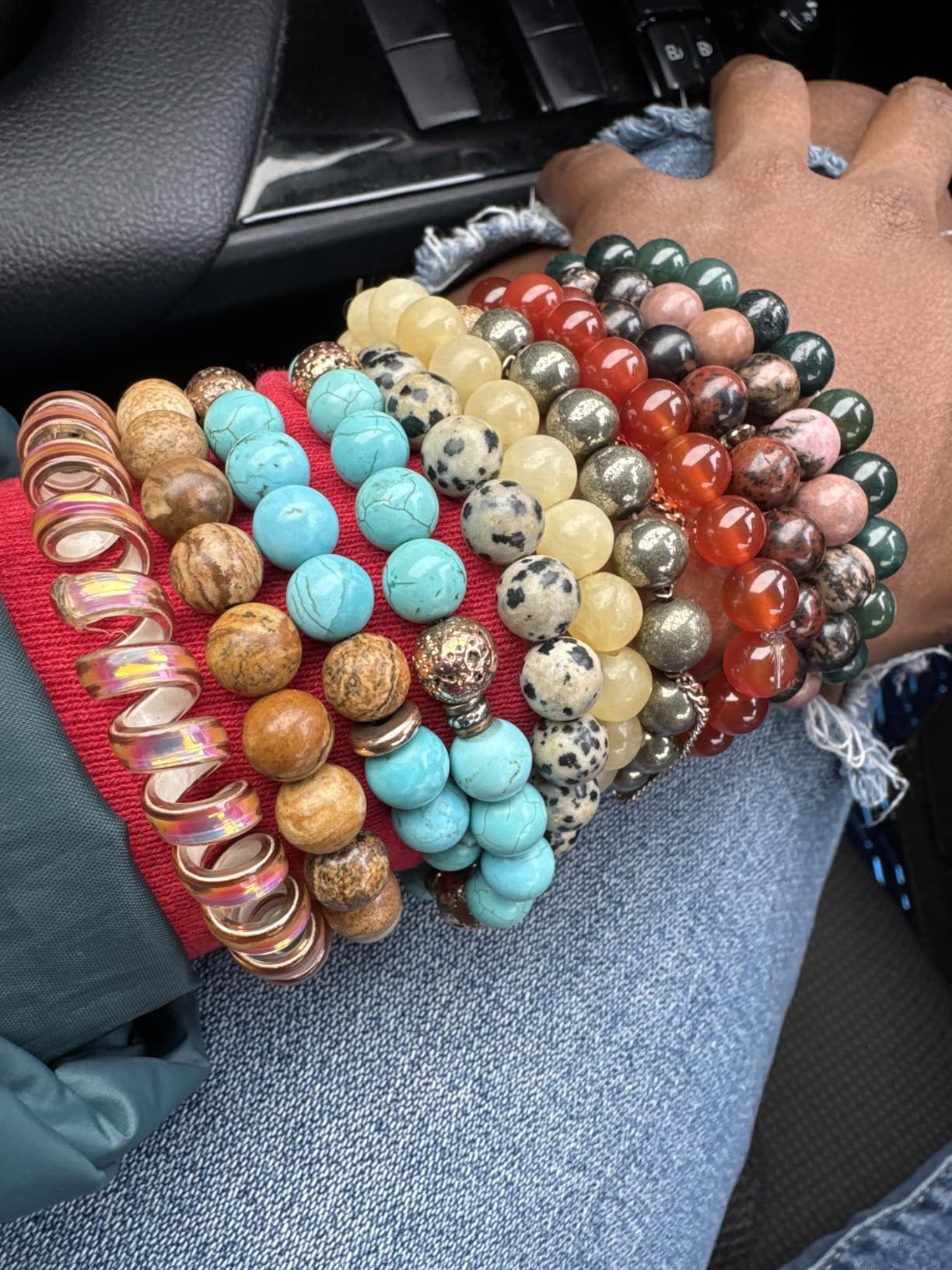 1200pcs Natural Stone Beads 24 Colors Variety Pack customer photo 2