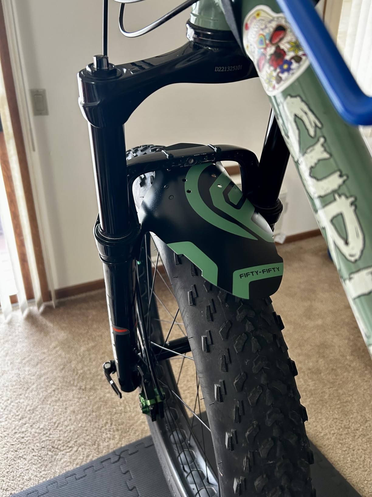 FIFTY-FIFTY Mountain Bike Fender, MTB Mudguard, Front and Rear Compatible Bicycle Mudguard, Fits 26