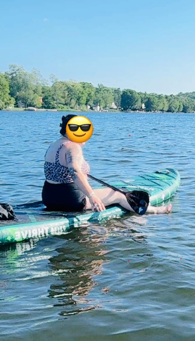 Flypark 11'x34 Inflatable Paddle Boards, Extra Wide SUP for 420lbs/3Adults, Yoga Stand Up Paddle Board customer photo 2