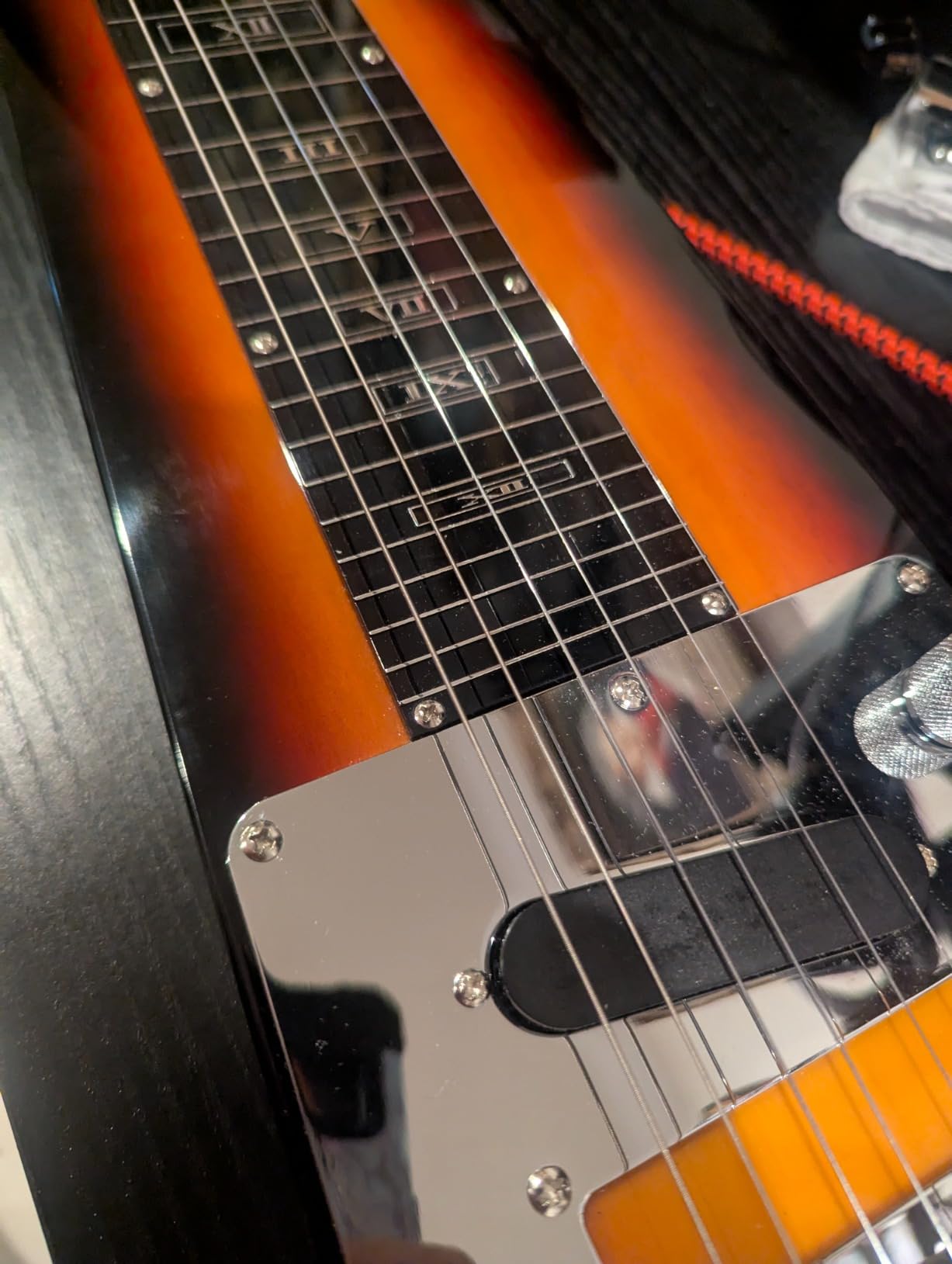 Batking Lap Steel Guitar 6 String Slotted Head Stock Electric Slide Guitars Light Blue Colour customer photo 2