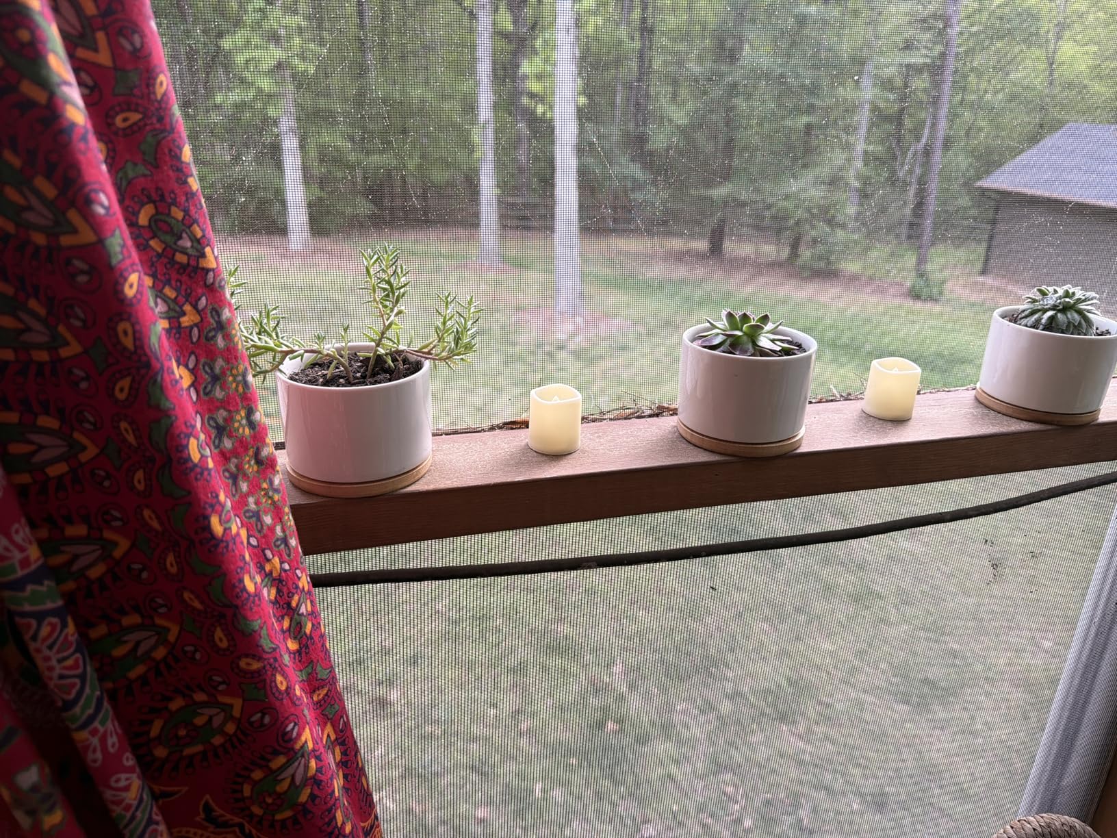 ZOUTOG Ceramic Succulent Pots,3.6 Inch Plant Pots,Succulent Planters with Drainage Hole & Bamboo Tray for Indoor Plants,White Small Flower Planters for Home,Office,Desk(6 Pack) customer photo 2
