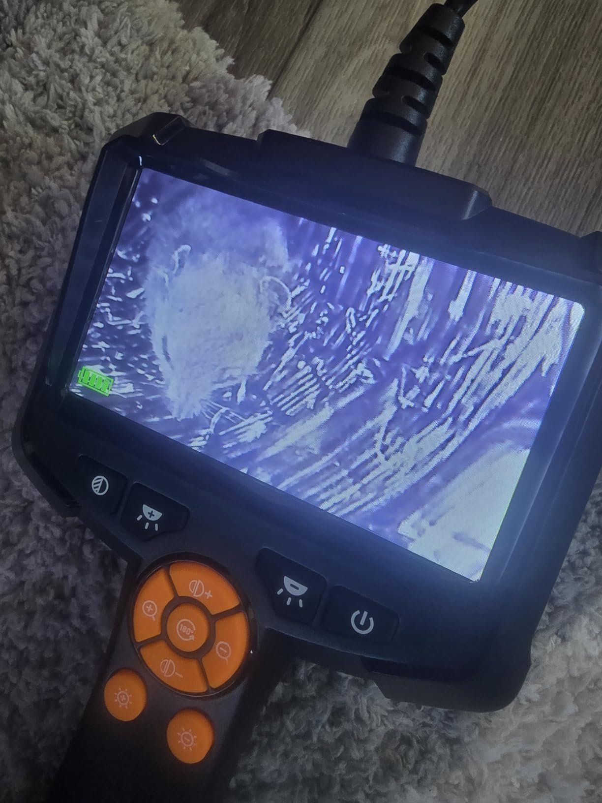 Daxiongmao 1080P HD Borescope Camera, IP67 Waterproof Endoscope with 8 Adjustable Lights, 16.5ft Semi-Rigid Snake Camera for Automotive Engine, Wall, Vent, Pipe Inspection, Men's Tool customer photo 1