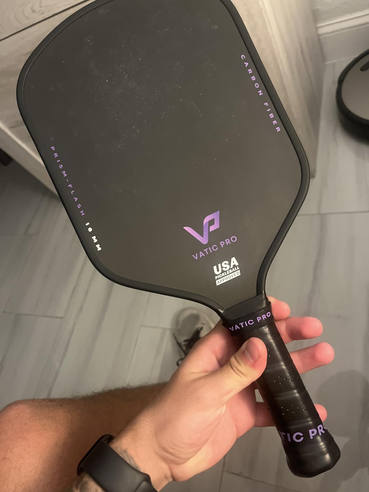 Vatic Pro Prism Carbon Fiber 16mm Pickleball Paddle - Foam Injected Walls - Includes Paddle Cover customer photo 2