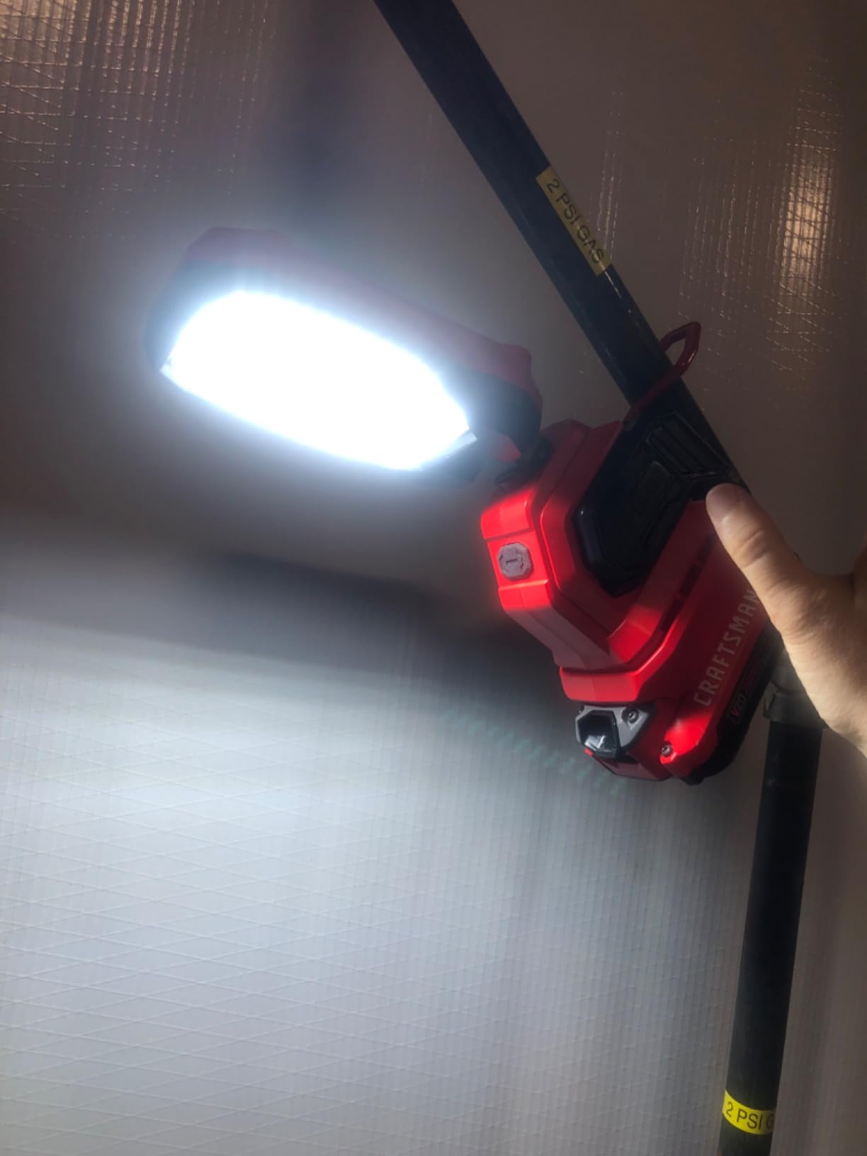 CRAFTSMAN 4500LM 46W LED Work Light, Wet Rated, 450W Equivalent, 5ft 1.52m Cord with Plug, 4000K, Fold-Flat Design, 360 Degree Rotating Head, Portable Working Lights for Workshop Garage, Construction Site customer photo 2