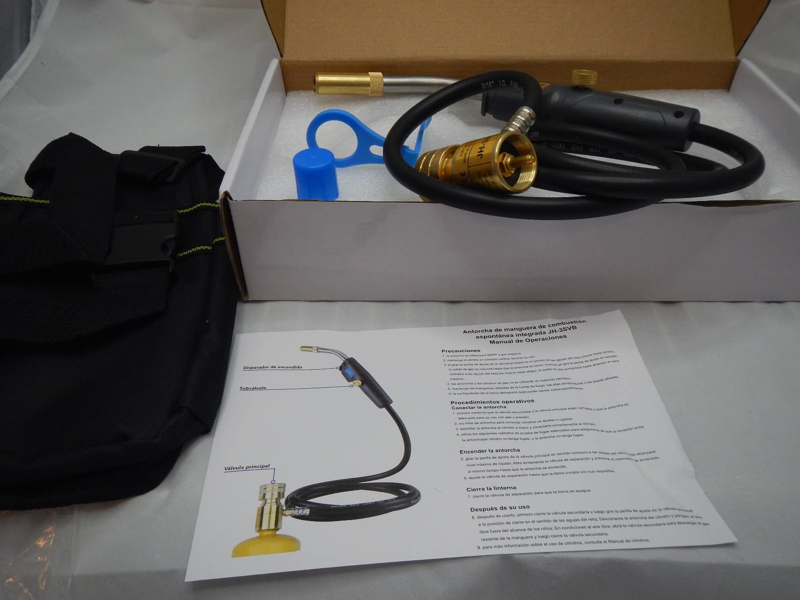 MAPP Map Gas Torch Kit with Holster, Adjustment Knob Trigger Start Propane Hose Torch for Brazing, Soldering, Welding, Plumbing, HVAC customer photo 2
