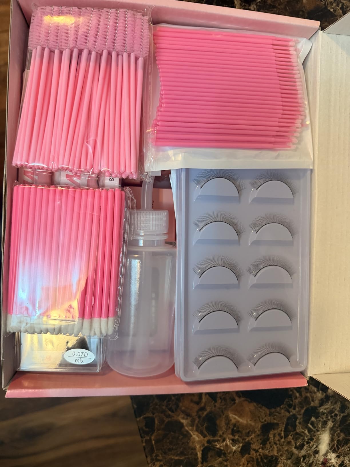 Lash Extension Kit for Beginners Lash Mannequin Head with Replaced Eyelids False Eyelashes Practice Eyelash Strips Facial Mister Tweezers Glue USB Fan Professional Set customer photo 1