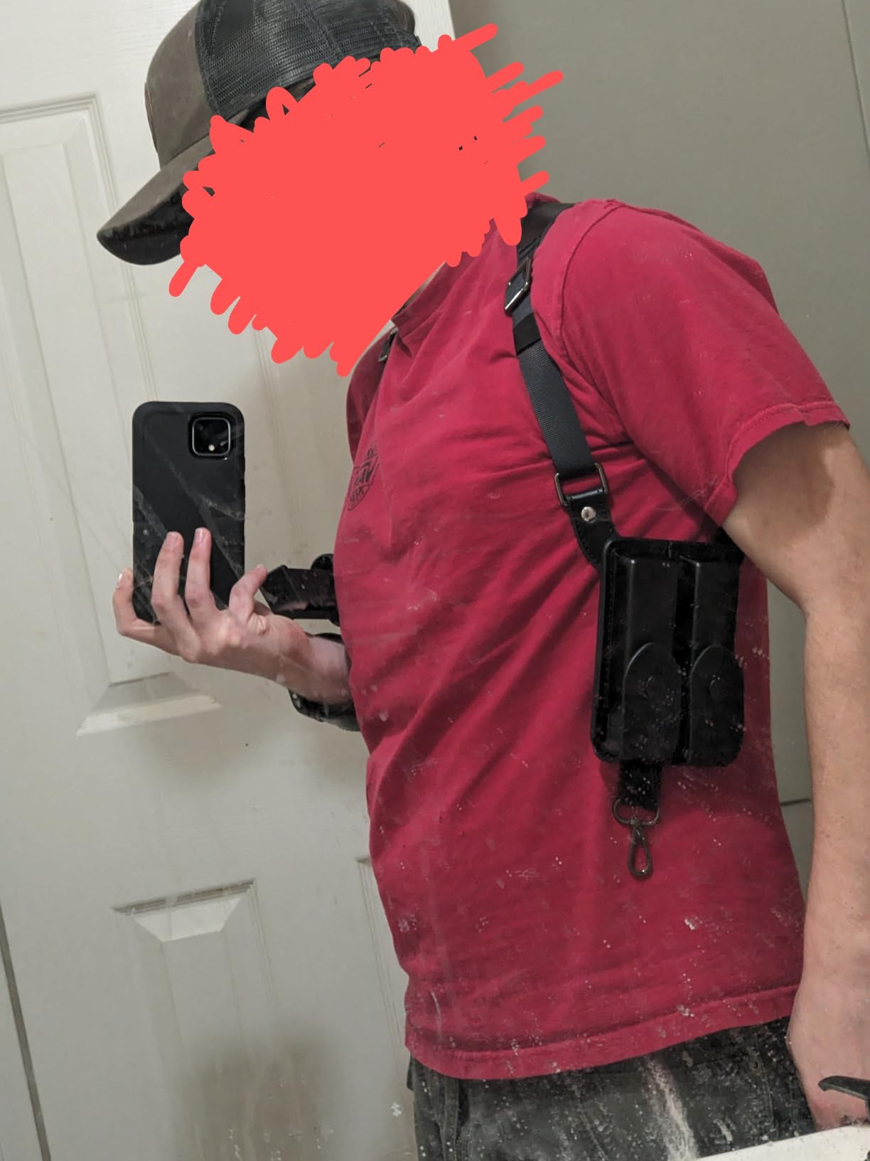 Shoulder Holster, Adjustable Leather Shoulder Holsters for Concealed Carry with Double Magazine Pouch, Fit 1911, Glock 17/19/23, Beretta 92FS and More Pistols-for Right Hand customer photo 1
