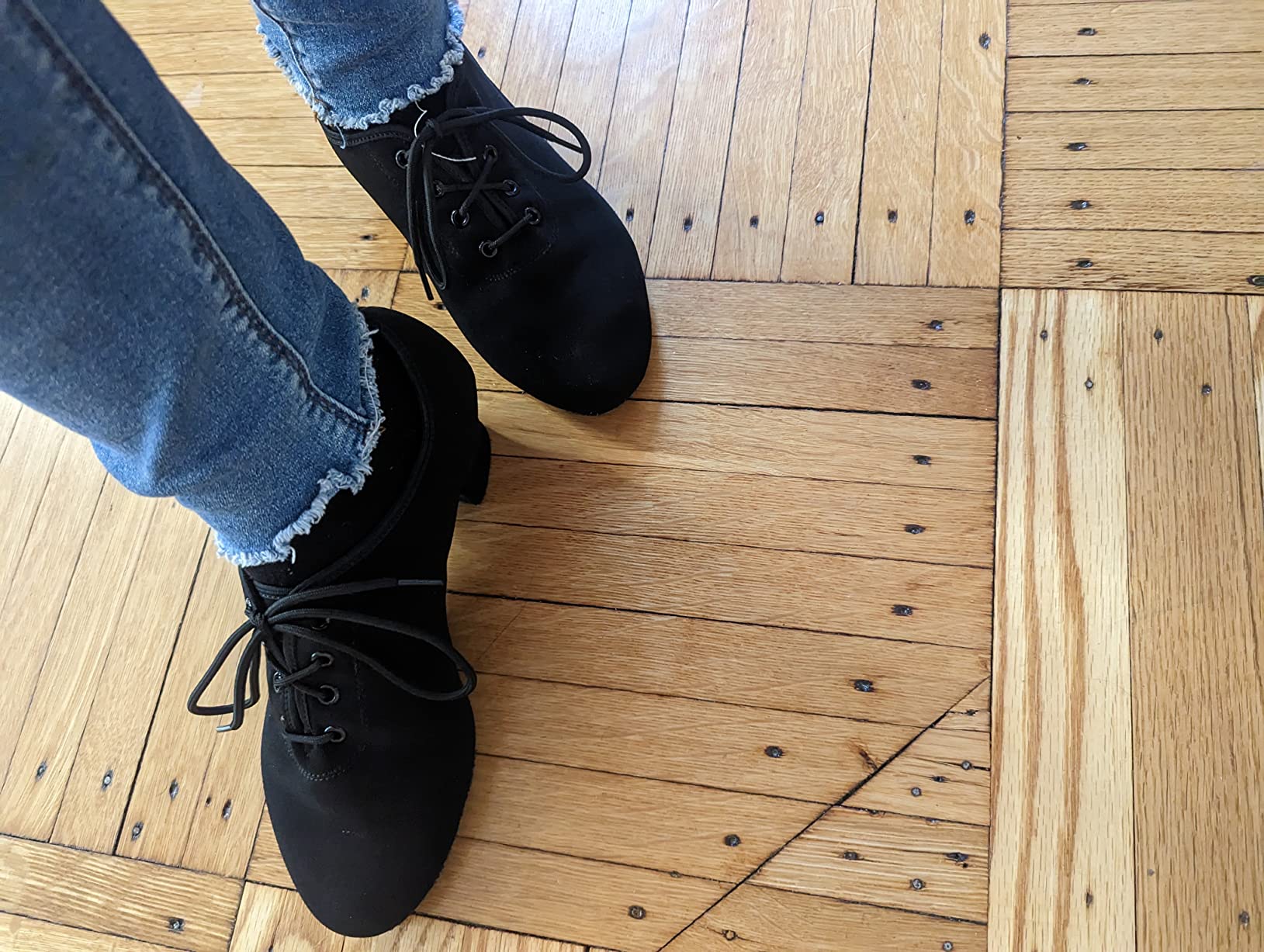 SWDZM Men&Women Ballroom Dance Shoes Closed Toe Latin Salsa Practice Dancer Modern Performance Dancing Shoes customer photo 2