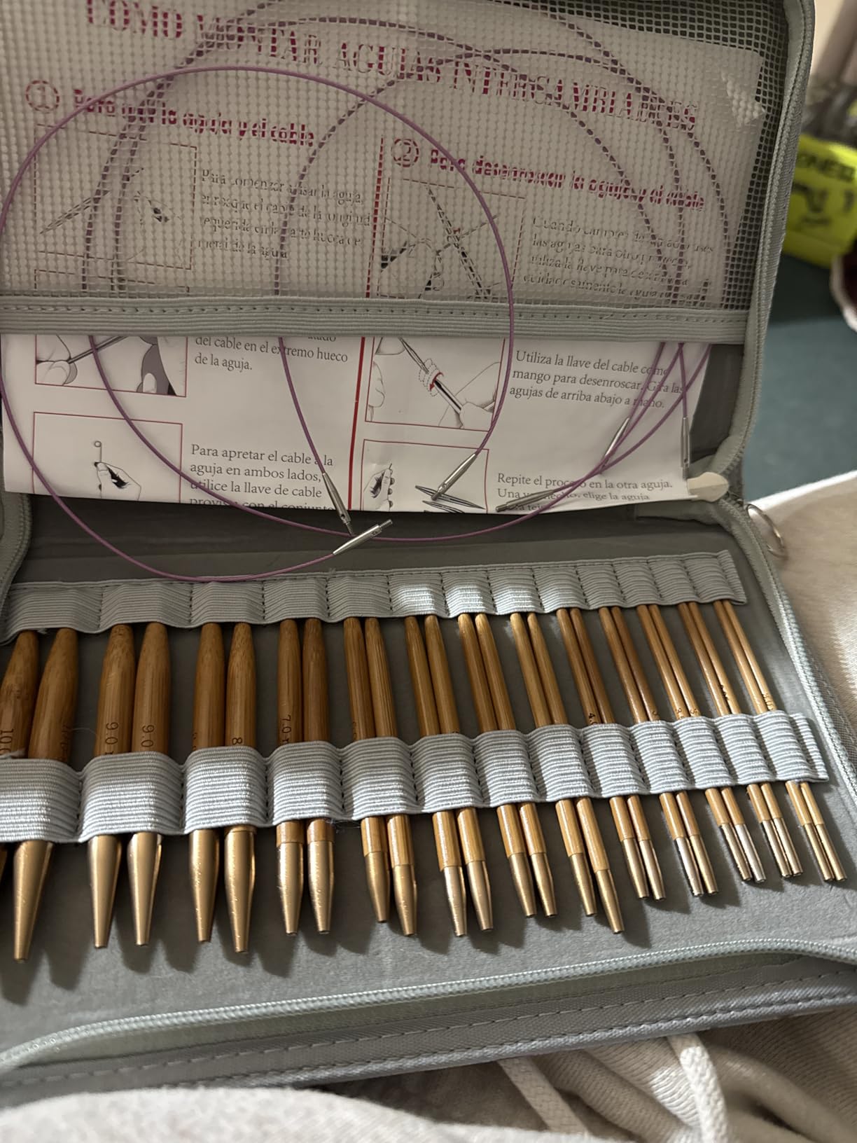 Yarniss 13 Pair Circular Knitting Needle Set 3.0~10.0mm, Interchangeable Aluminum Knitting Needles with Case customer photo 2