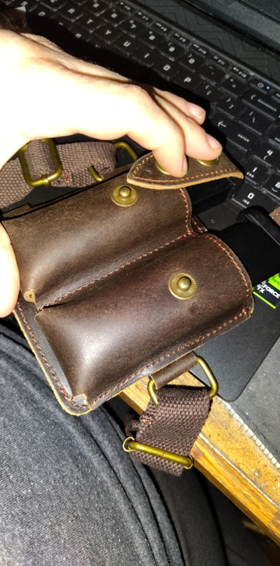 Tourbon Canvas & Leather Horizontal Shoulder Holster System with Double Magazine Pouch for Right Hand Draw Brown customer photo 1