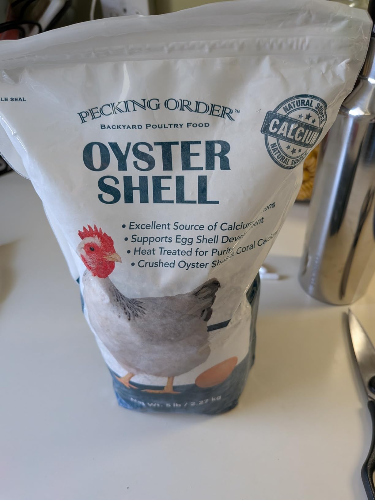 Pecking Order Oyster Shell - Calcium Supplement to Support Laying Hens and Strong Egg Shell Development (5 LB) customer photo 1