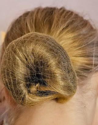 Blonde Ballet Bun Hair Net Set for Girls and Women - 20 Elastic Mesh Invisible Hairnets with U-Shaped Pins for Dance customer photo 1
