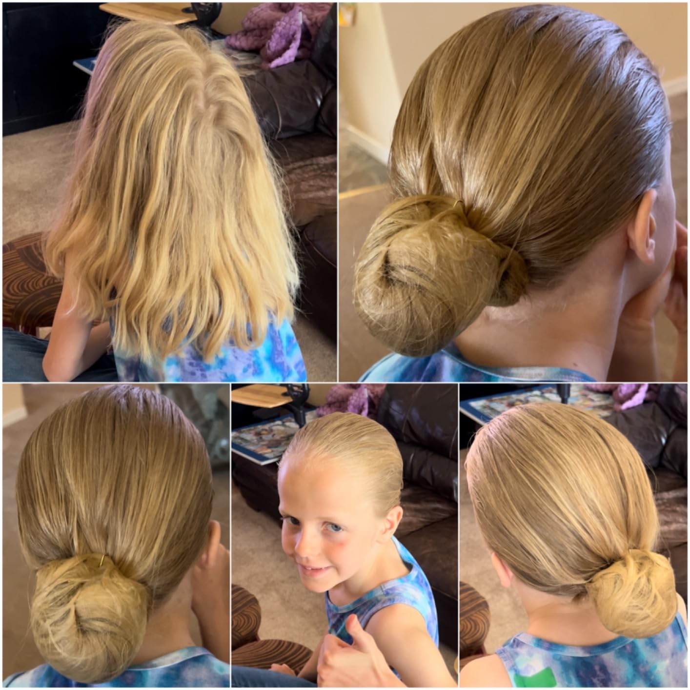 Blonde Ballet Bun Hair Net Set for Girls and Women - 20 Elastic Mesh Invisible Hairnets with U-Shaped Pins for Dance customer photo 2