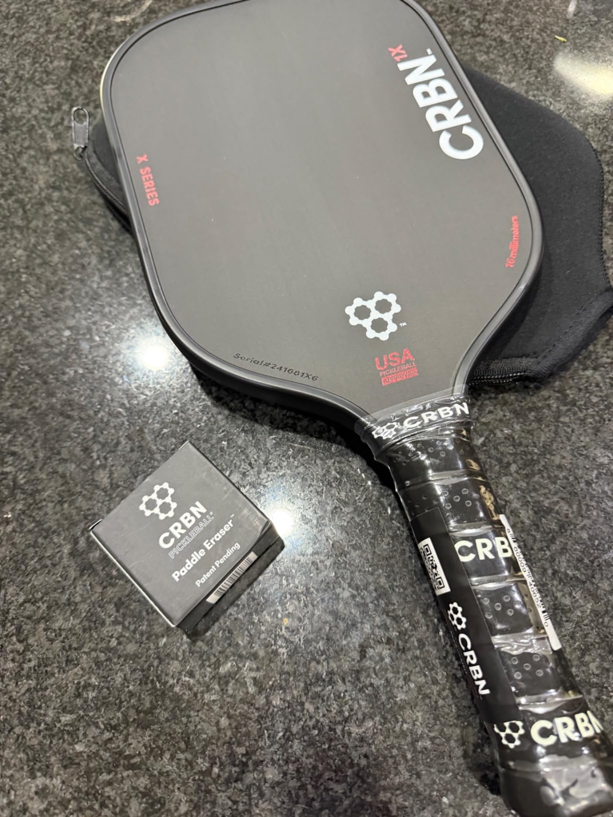 CRBN Pickleball X Series Power Paddle - Carbon Fiber Pickleball Paddle with Foam Injected Edges for Expanded Sweet Spot customer photo 1
