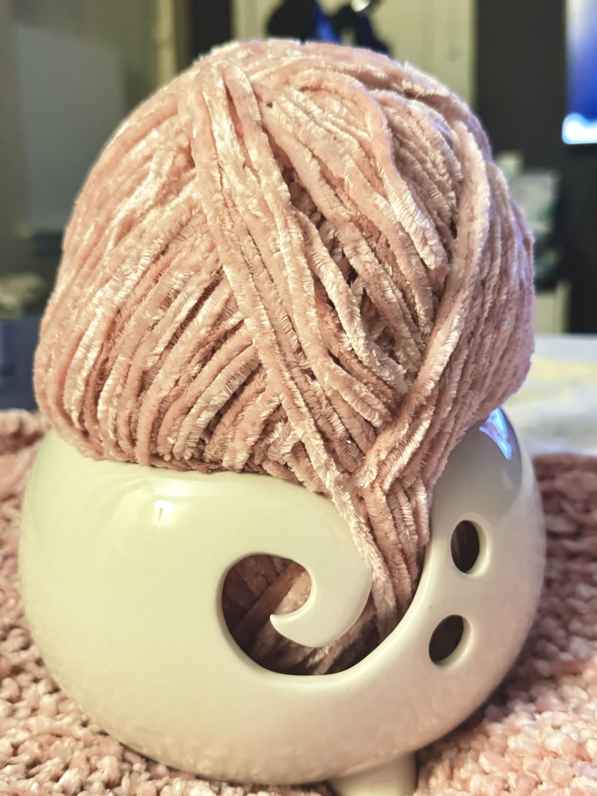 Cat Yarn Bowl for Knitting - Cute Ceramic Knitting Bowl Extra Large - Ceramic Yarn Bowl Crochet Accessories Yarn Holder Storage Gift for Knitters Funny customer photo 2