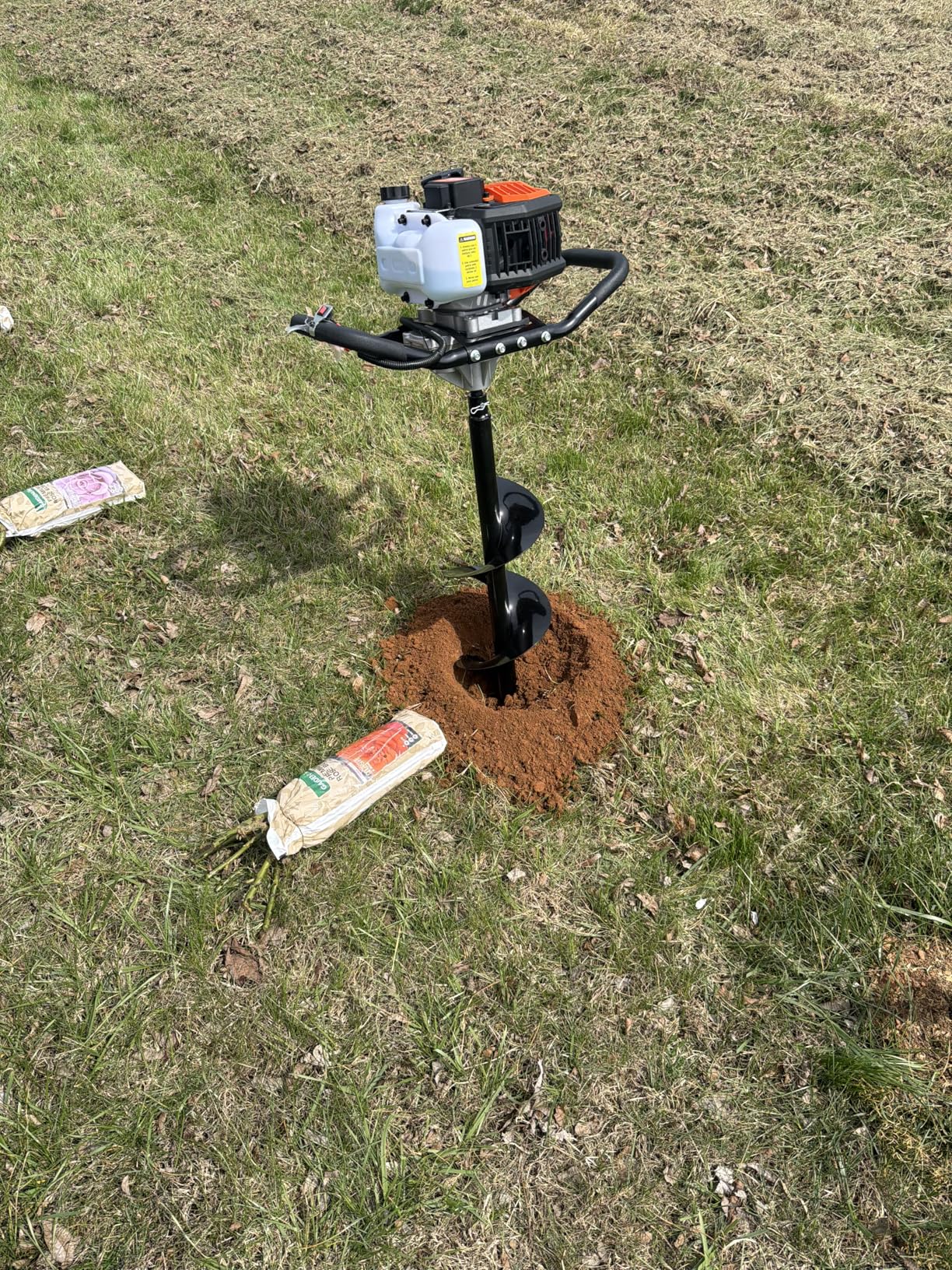 VEVOR Post Hole Digger, 43cc 1250W Auger Post Hole Digger, Gas Powered Earth Digger with 8
