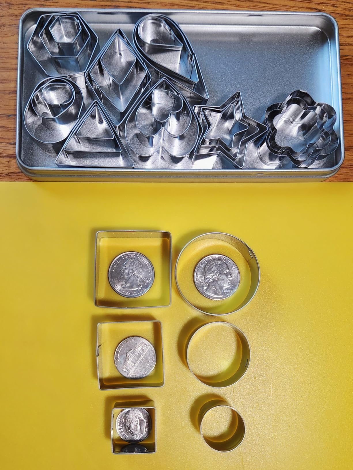 30Pcs Mini Cookie Cutter Set with Box, Small Stainless Steel Fruit Veggie Tiny Polymer Clay Cutters for Kids, Geometric Set for Biscuit Mold customer photo 2