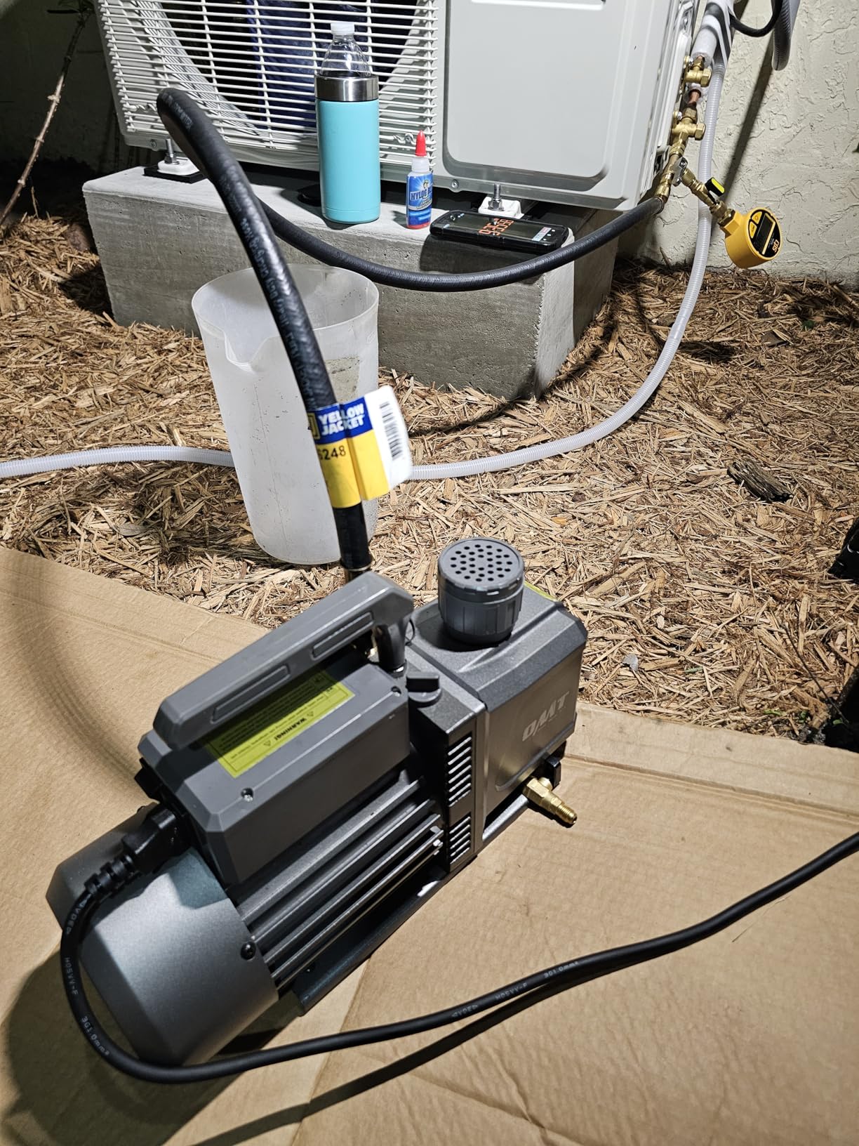 Orion Motor Tech 2 Stage Vacuum Pump, 9 CFM 3/4 HP HVAC Rotary Vane Vacuum Pump with 1.5 Micron Ultimate Vacuum customer photo 2