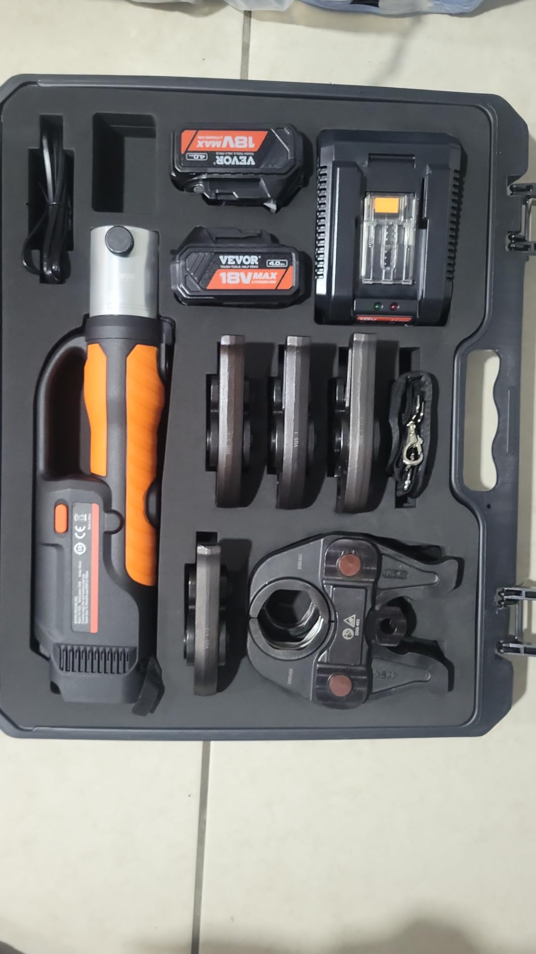 VEVOR Press Tool, 18V Electric Pipe Crimping Tool for 1/2