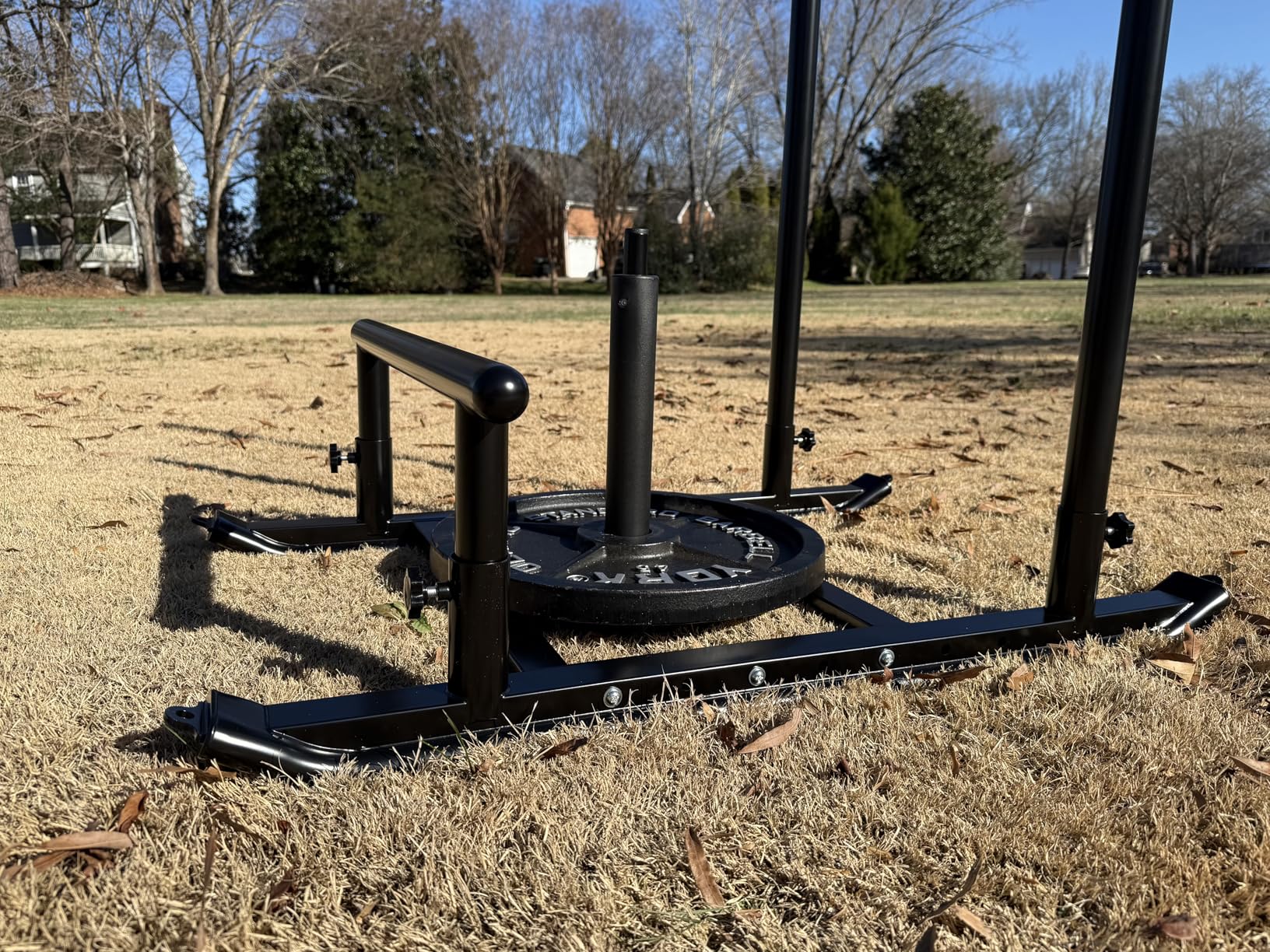 Dolibest Weight Sled, Fitness Sled, Workout Sled for Fitness Strength Training and Speed Improvement, Push-Pull Prowler Training customer photo 1