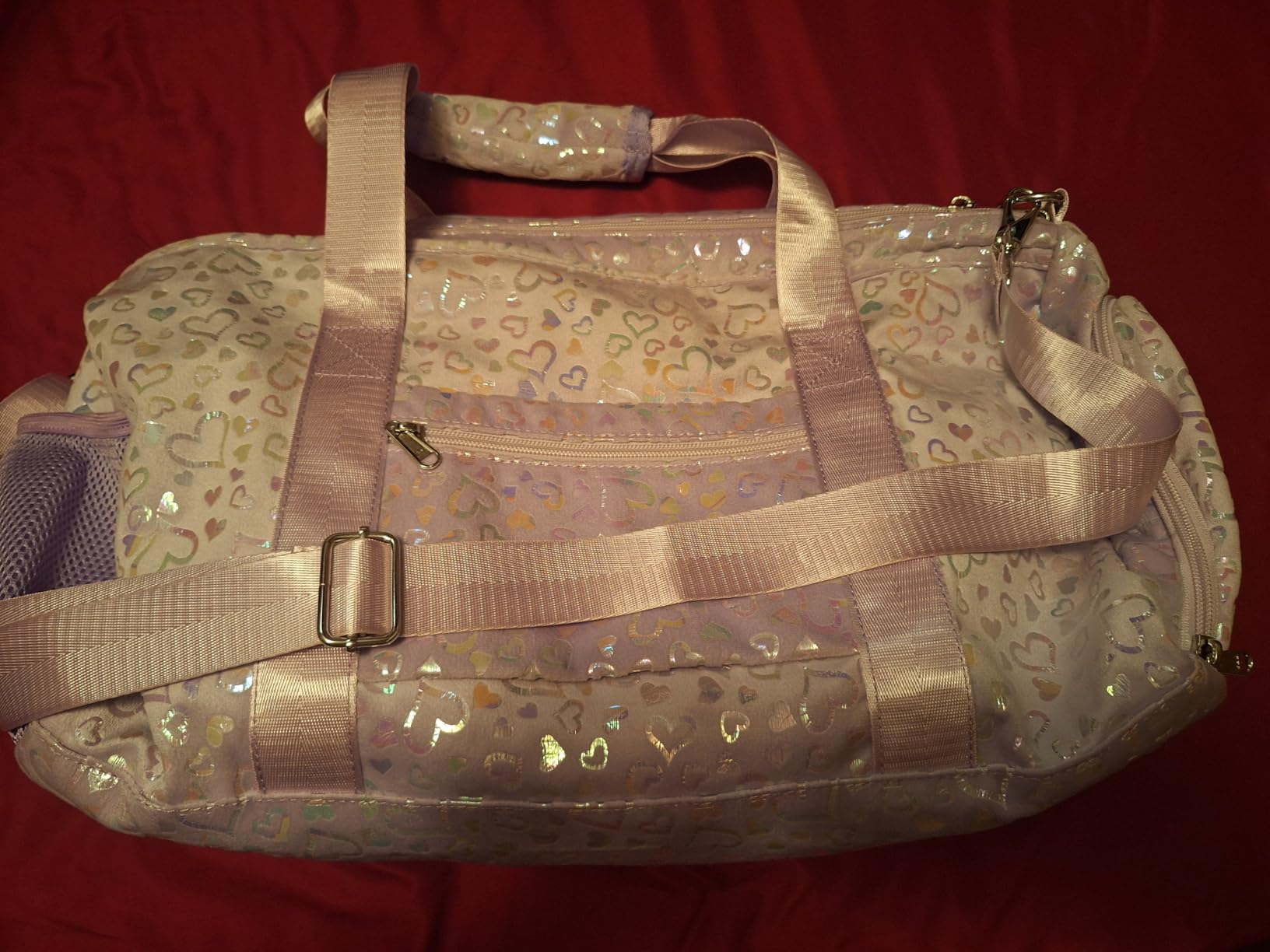 Duffel Bag for Girls Fluffy Ballet Dance Bag for Girls Sports Gym Bag Water Resistant Travel Duffle Bags with Shoes Compartment customer photo 2