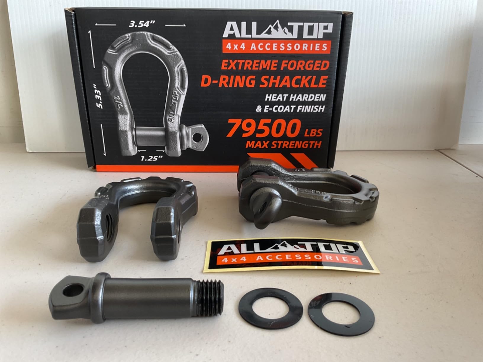 ALL-TOP D Ring Shackle (2 Pack) 3/4